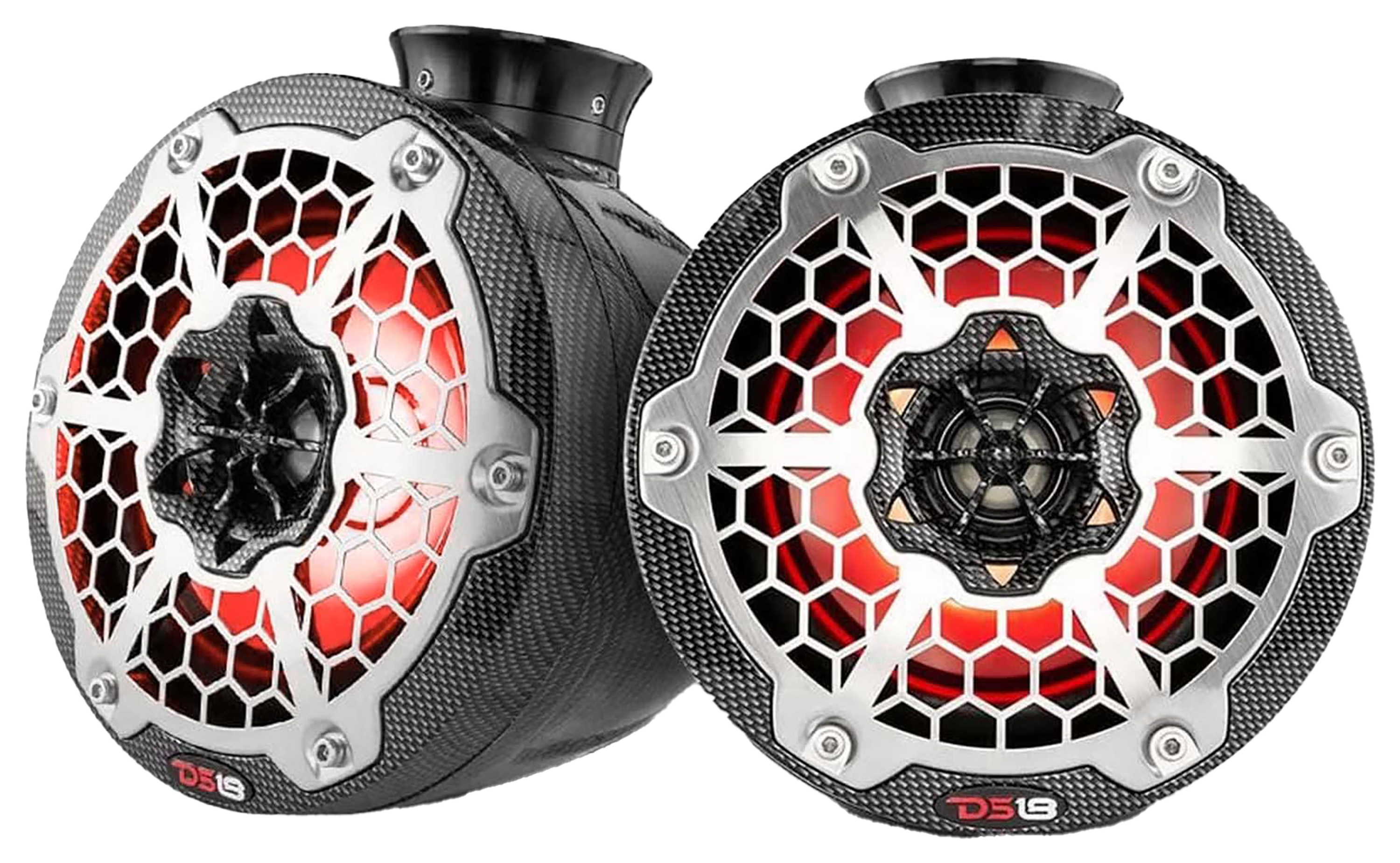 Image of "DS18 NXL 6.5"" Pod 300W Speaker Pair with Integrated RGB LED Lights"