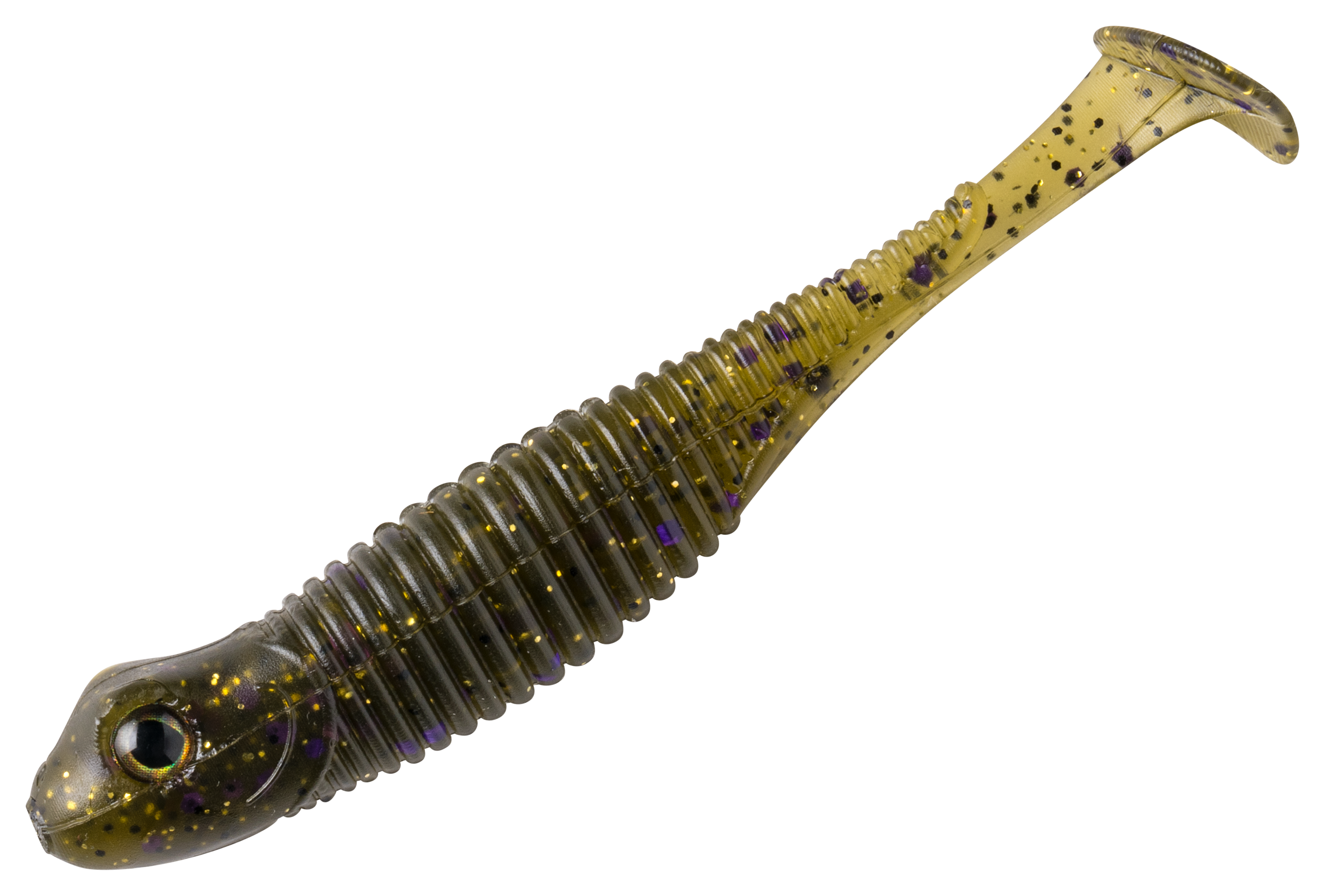 Image of Great Lakes Finesse Dropkick Shad - Green Pumpkin Purple