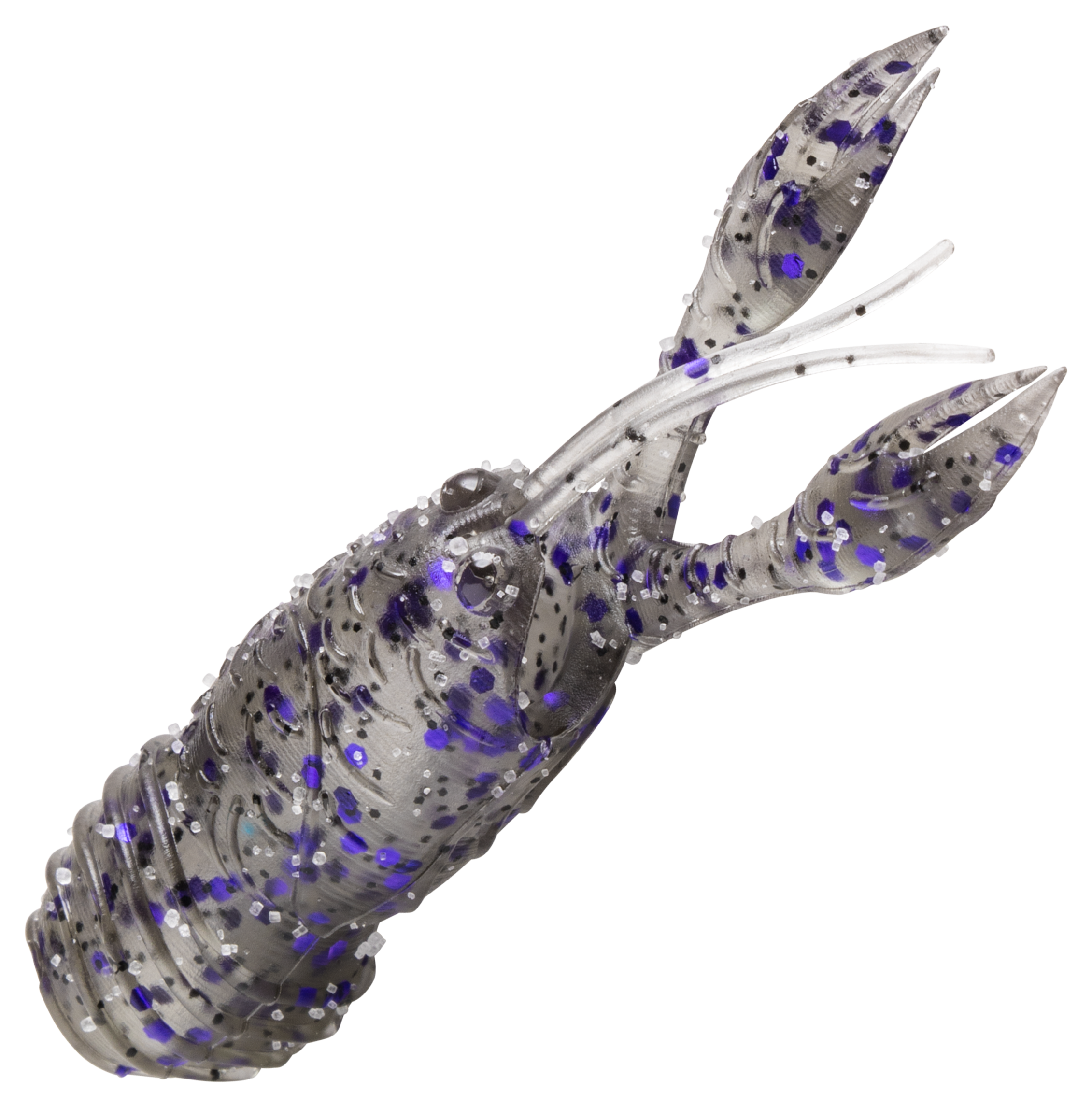 Image of "Great Lakes Finesse Juvy Craw - Smoke Clear Purple Flake - 2-1/2"""