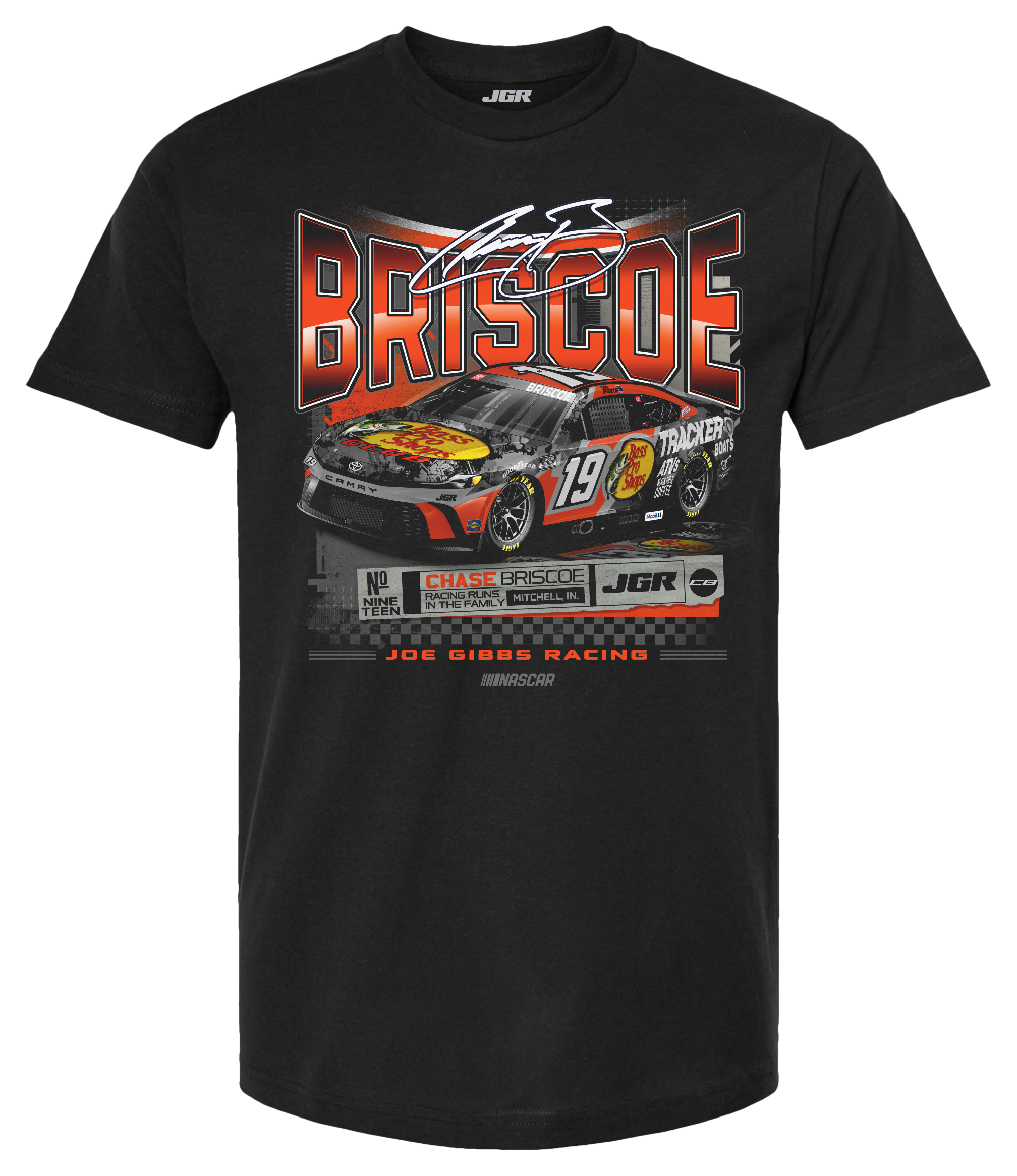 Image of NASCAR Chase Briscoe Downforce Short-Sleeve T-Shirt for Men - Black - 2XL