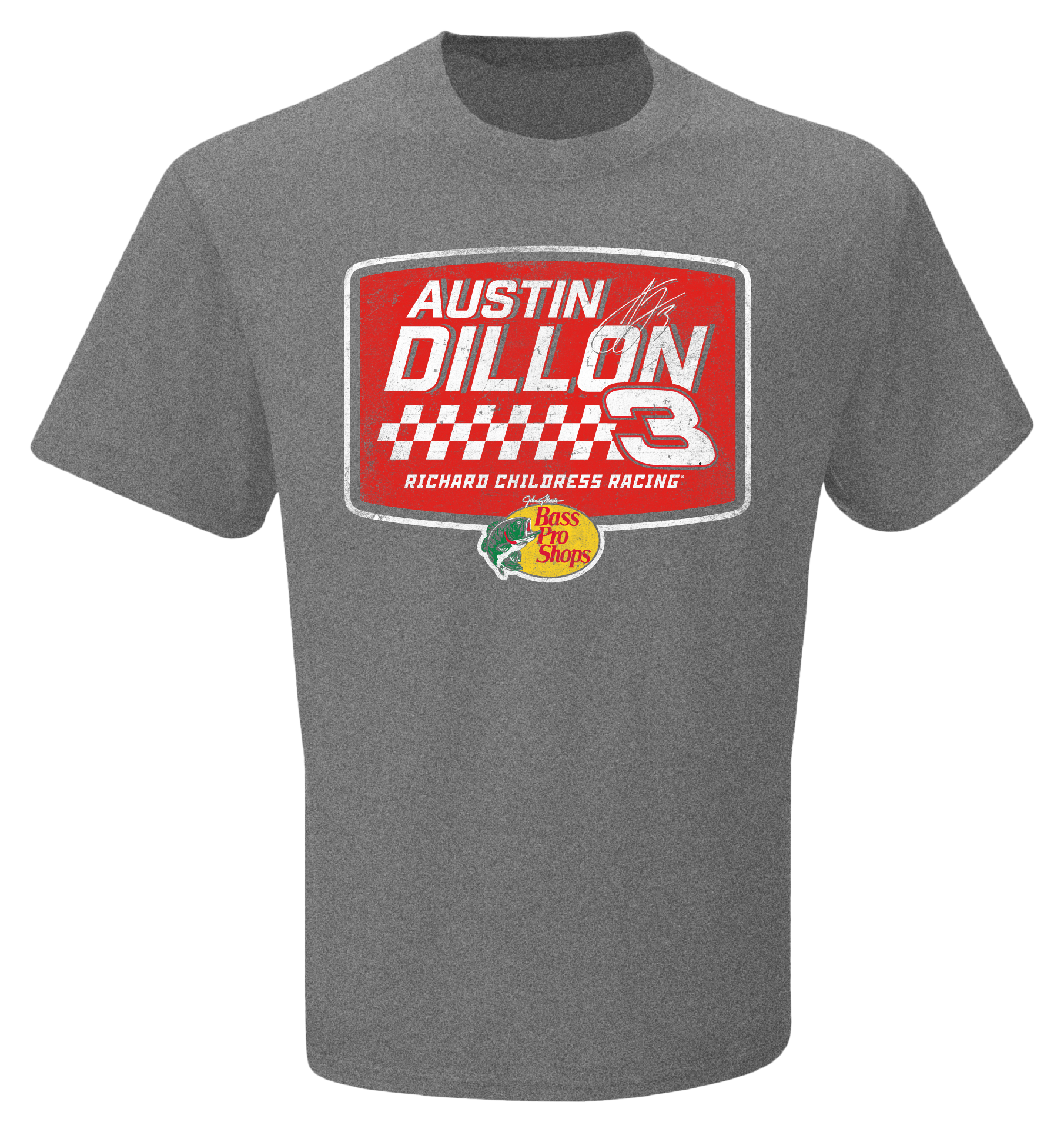 Image of NASCAR Austin Dillon Racing Team Vintage Short-Sleeve T-Shirt for Men - Graphite Heather