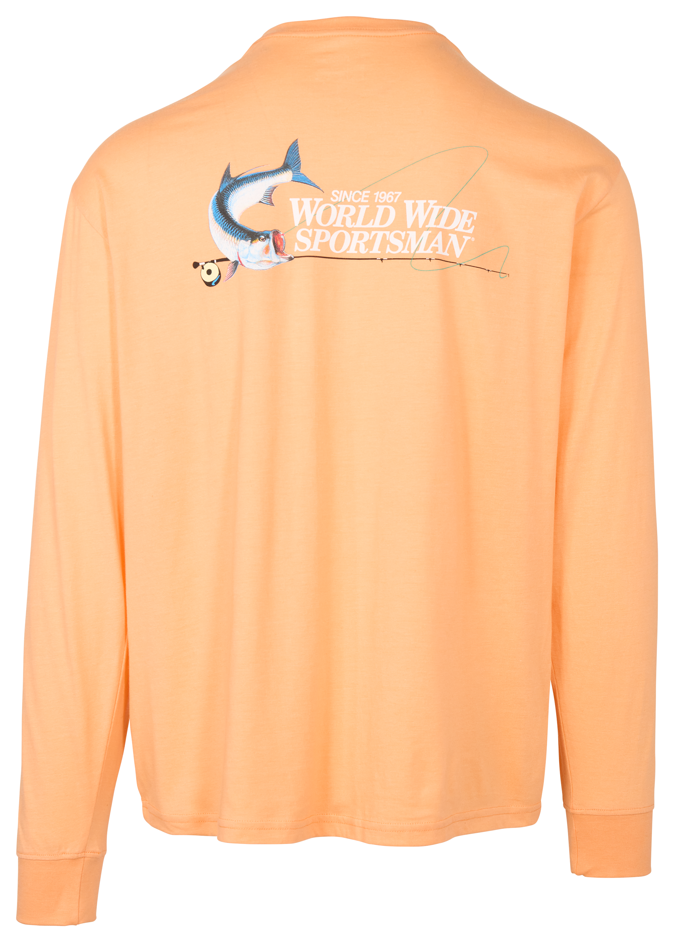 Image of World Wide Sportsman Logo Graphic Long-Sleeve T-Shirt - Papaya