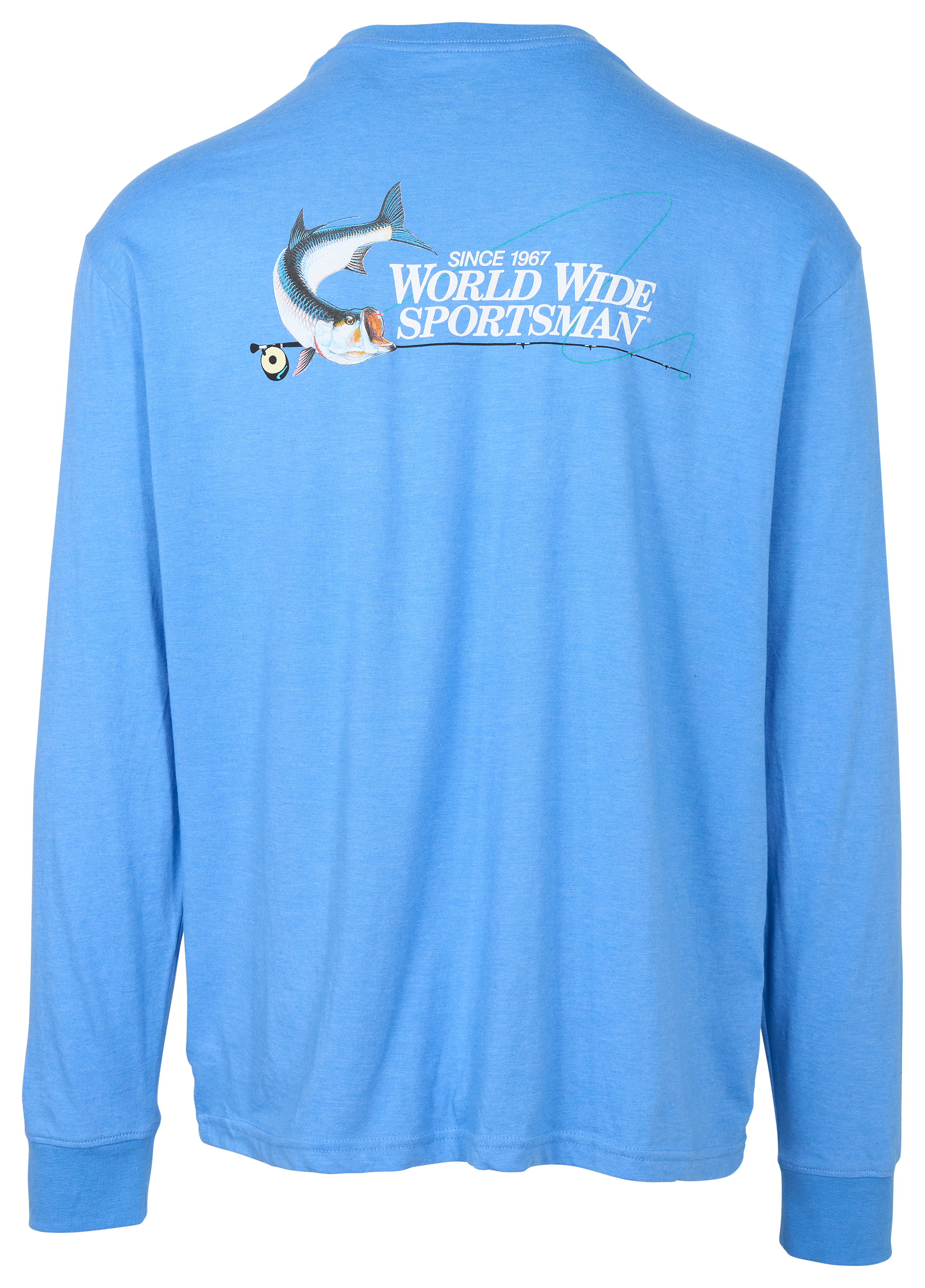 Image of World Wide Sportsman Logo Graphic Long-Sleeve T-Shirt - Marina