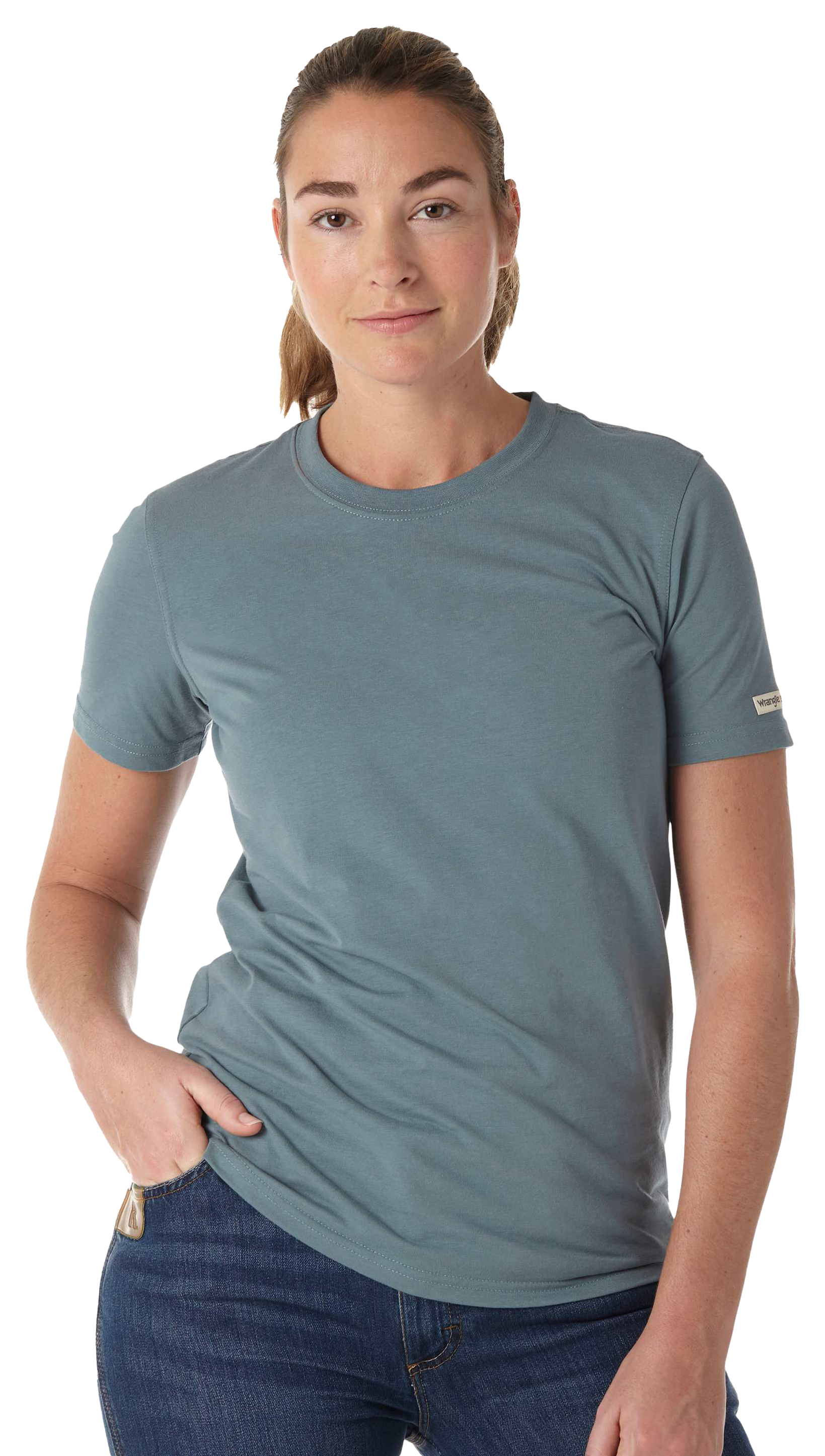 Image of Wrangler RIGGS Workwear Performance Short-Sleeve T-Shirt for Ladies - Sea Green