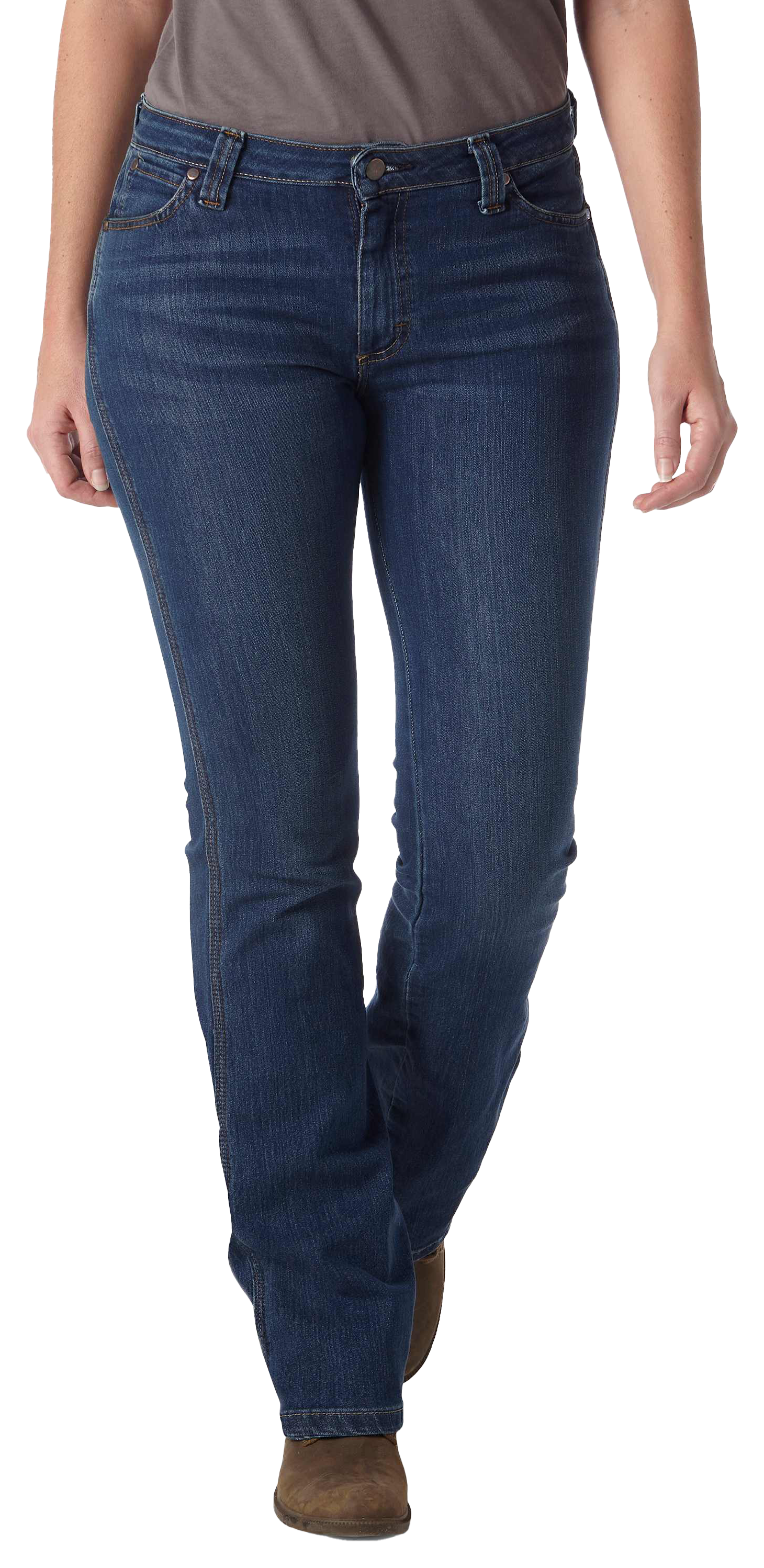 Image of Wrangler Riggs Workwear 5-Pocket Boot-Cut Work Jeans for Ladies - Light Stone - 4x30