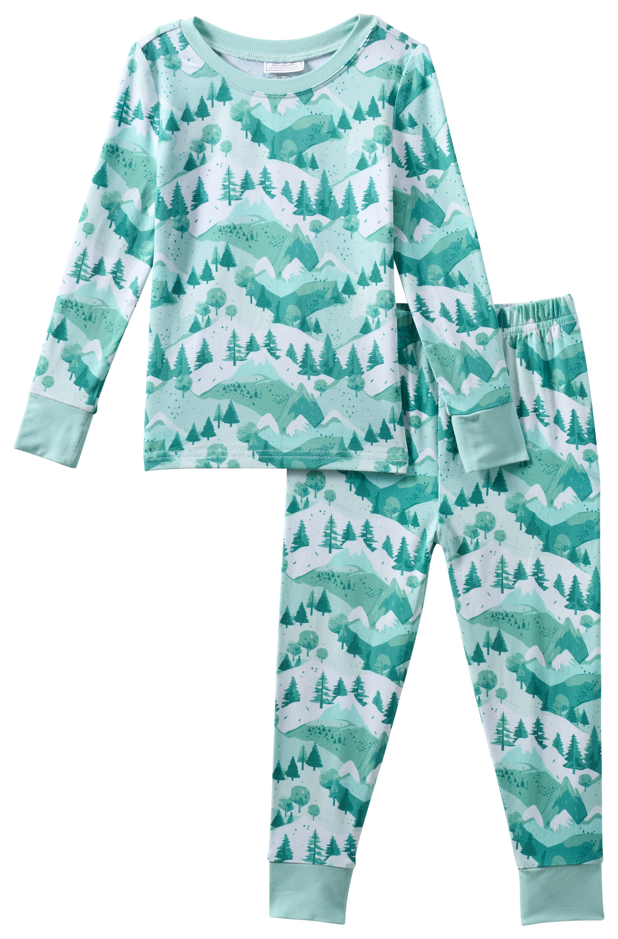 Image of Bass Pro Shops Snug-Fit Pajamas for Toddlers - Mountain Scape - 4T