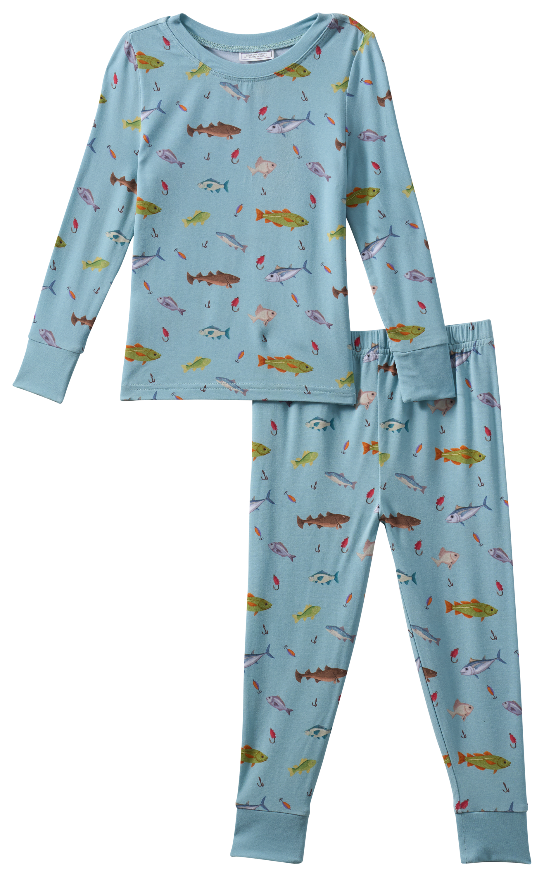 Image of Bass Pro Shops Snug-Fit Pajamas for Toddlers - Fish - 4T
