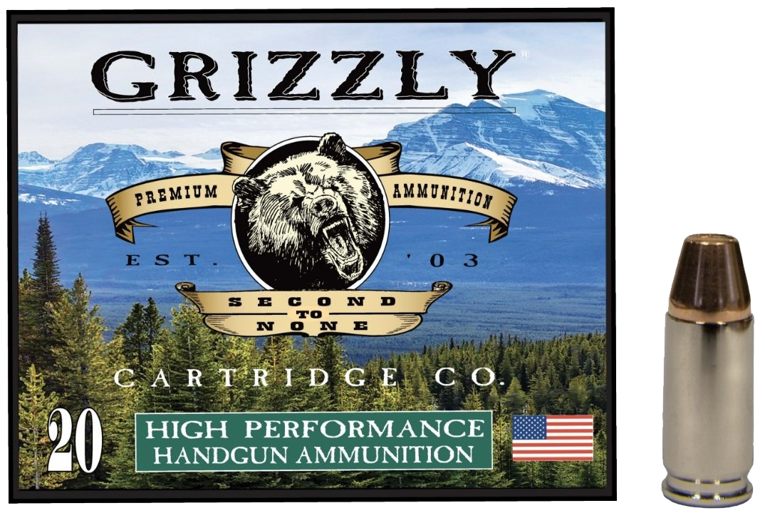 Image of Grizzly Ammunition 9mm Luger +P+ 124 Grain Full Metal Jacket FP Handgun Ammo