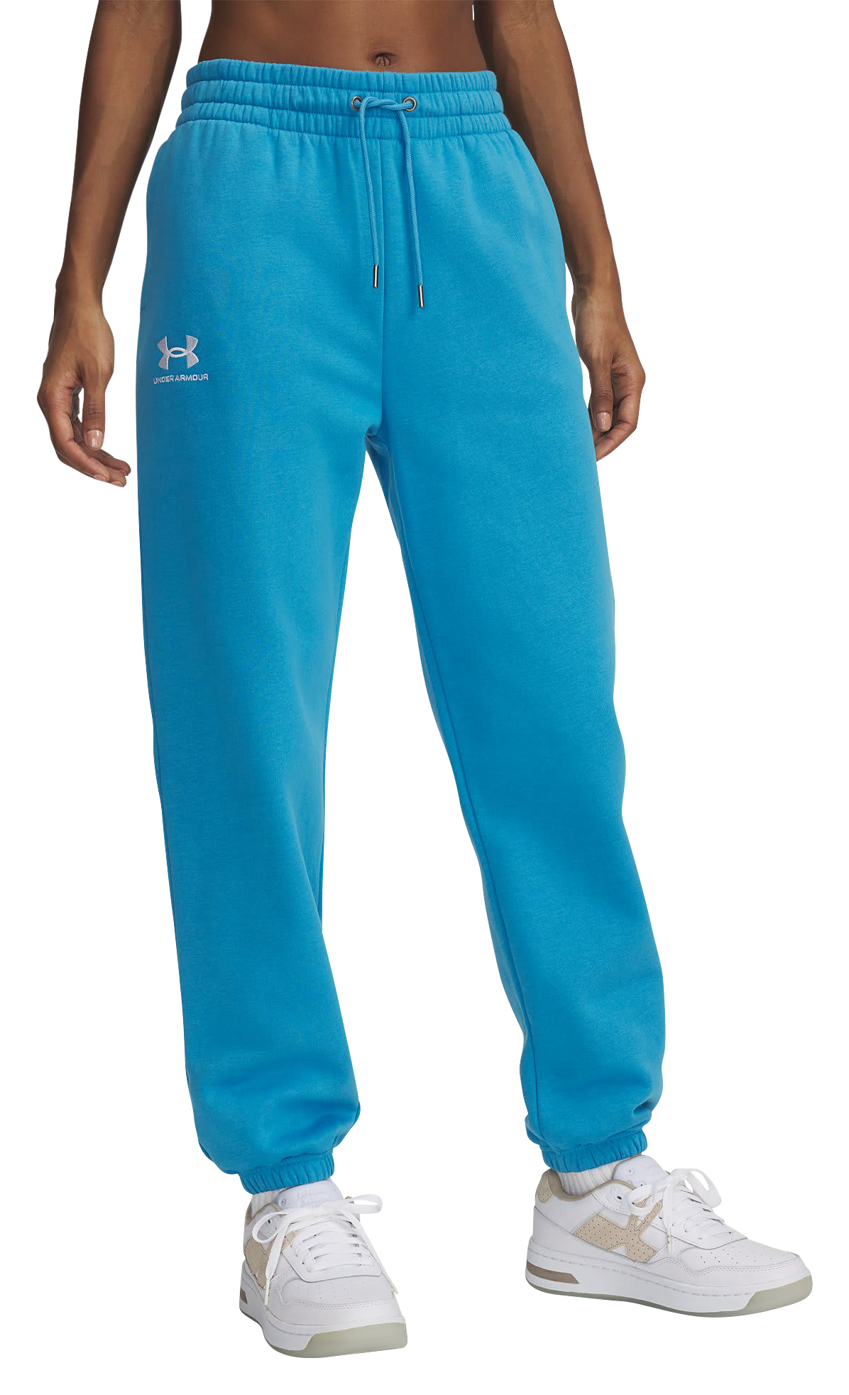 Image of Under Armour UA Icon Fleece Joggers for Ladies - Ether Blue/White - L - Regular