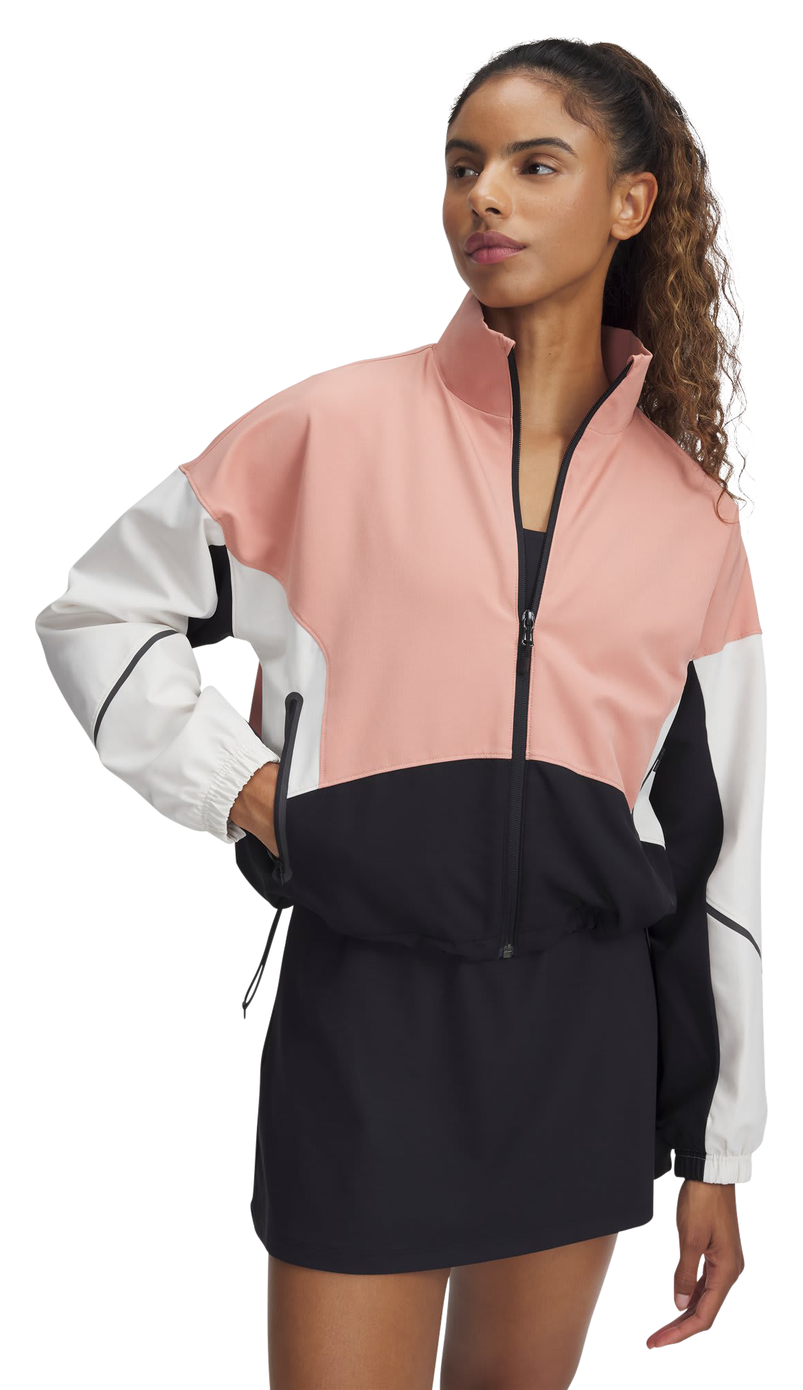 Image of Under Armour Unstoppable Jacket for Ladies - Canyon Pink/Stone/Black - XL