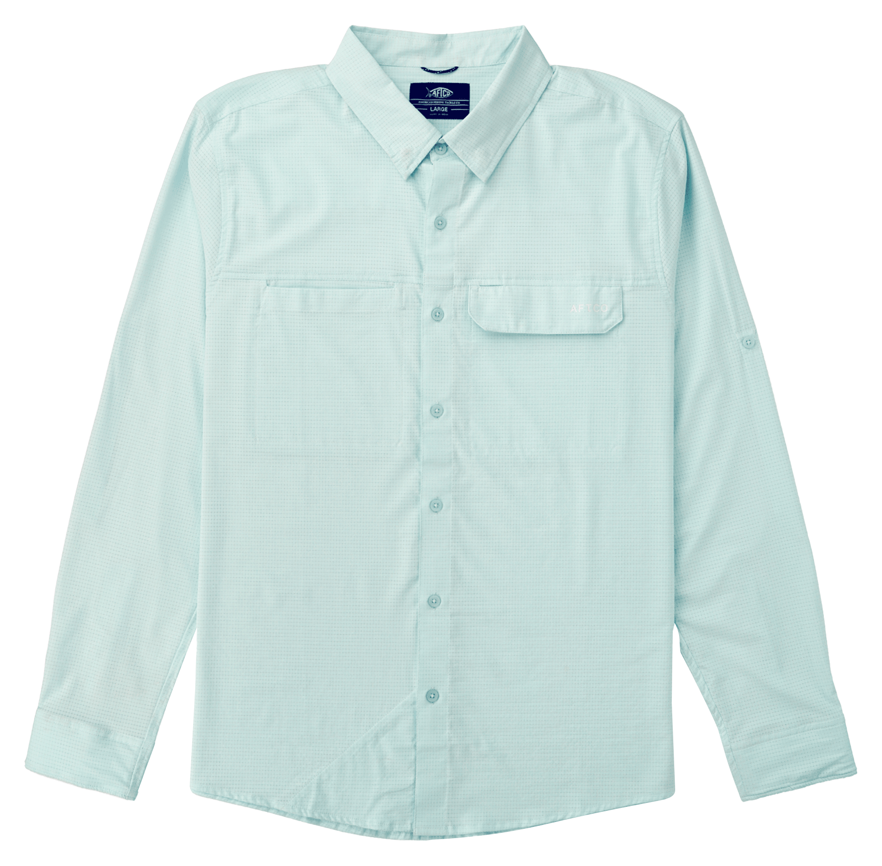 Image of AFTCO Air-O Mesh Tech Long-Sleeve Shirt - Quiet Tide