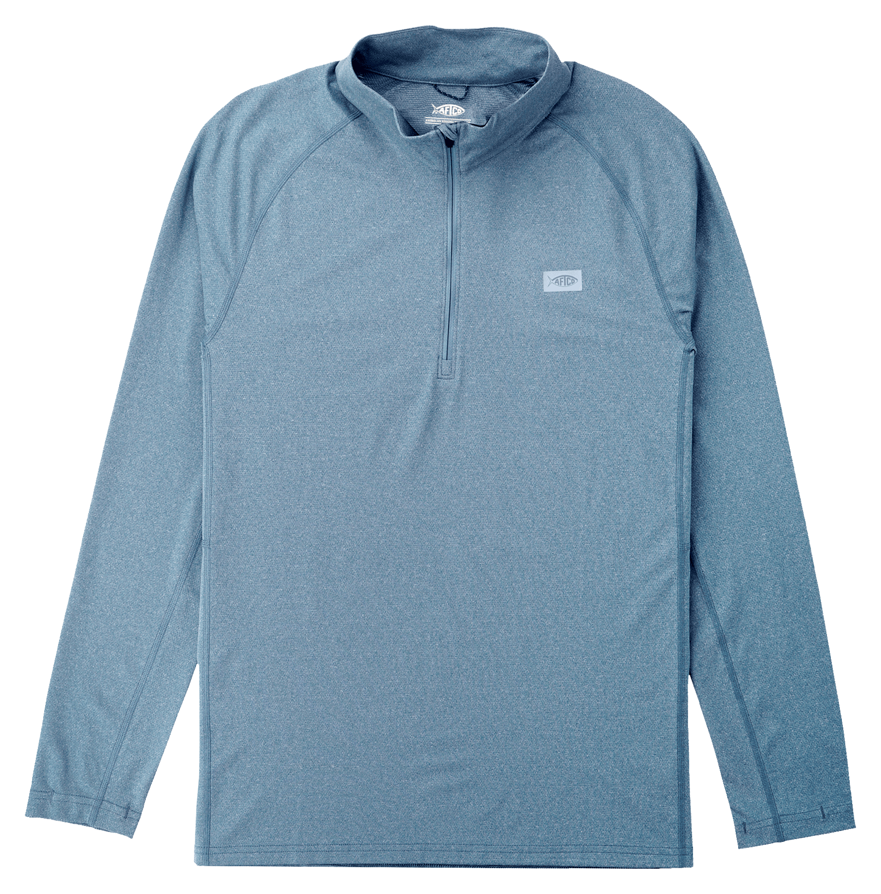 Image of AFTCO Air-O-Mesh Quarter-Zip Pullover for Men - Bering Sea Heather