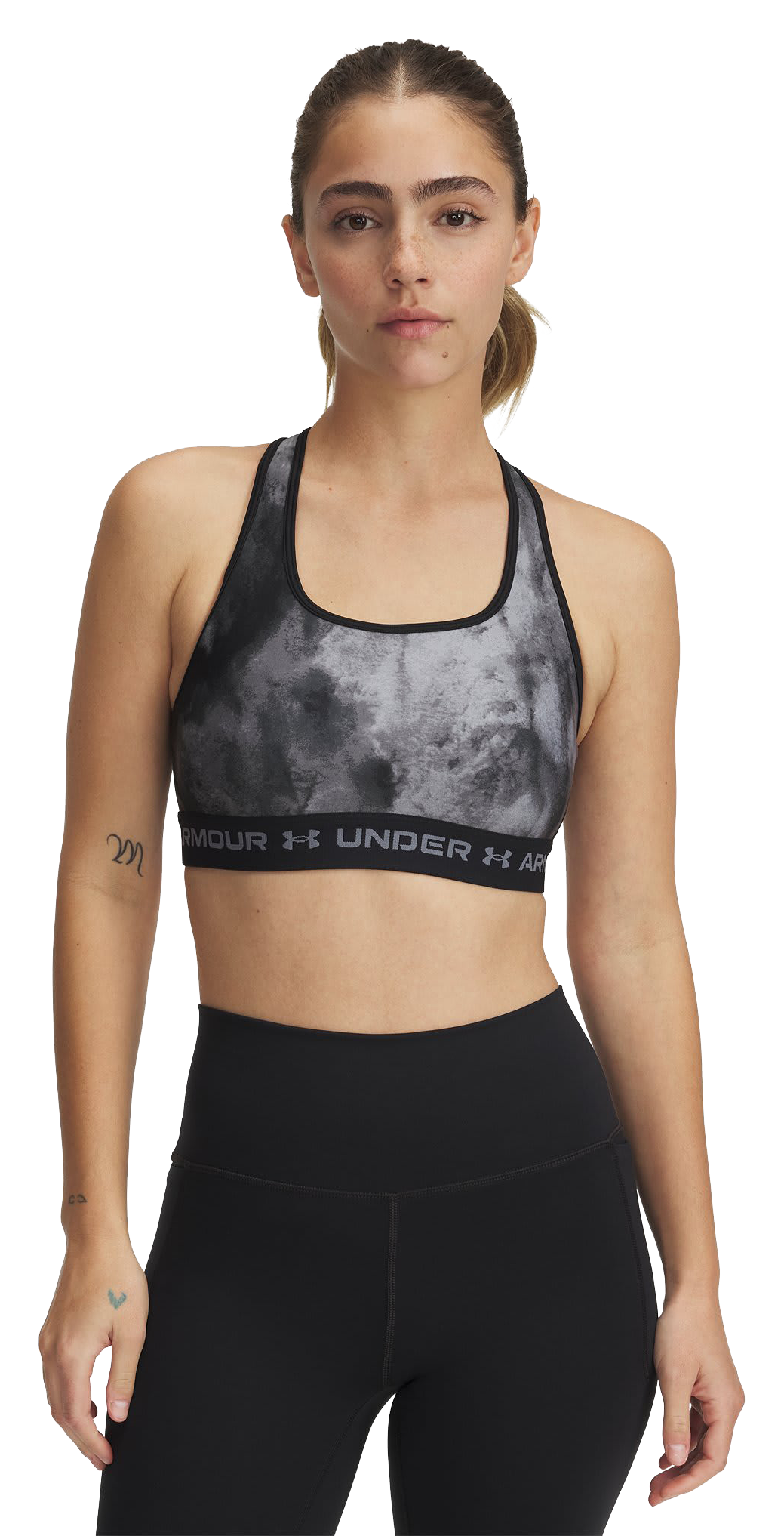 Under Armour Crossback Mid Print Sports Bra for Ladies