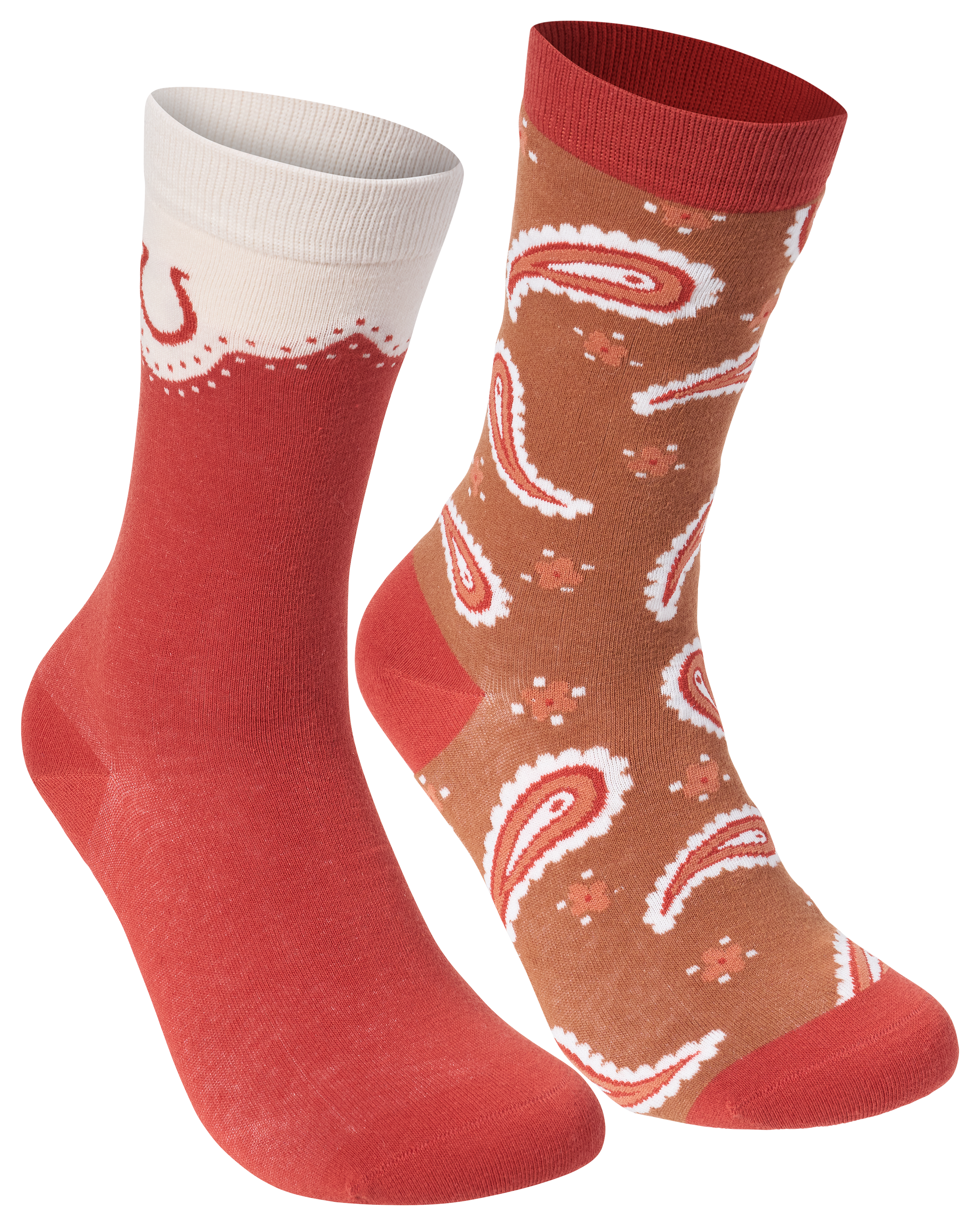 Image of Natural Reflections Novelty Socks for Women 2-Pack - Paisley/Horseshoe