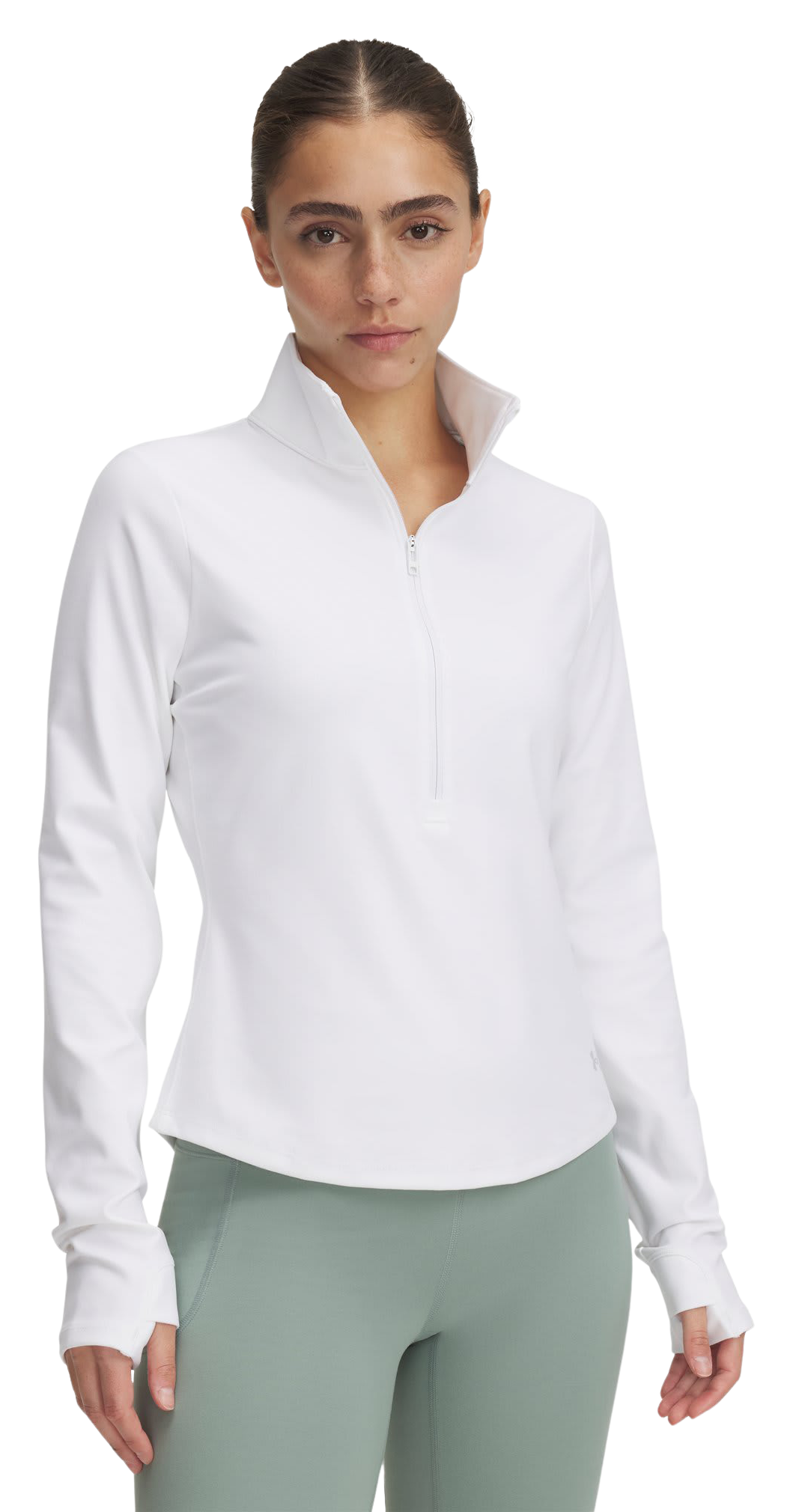 Image of Under Armour Motion Half-Zip Pullover - White/Halo Gray