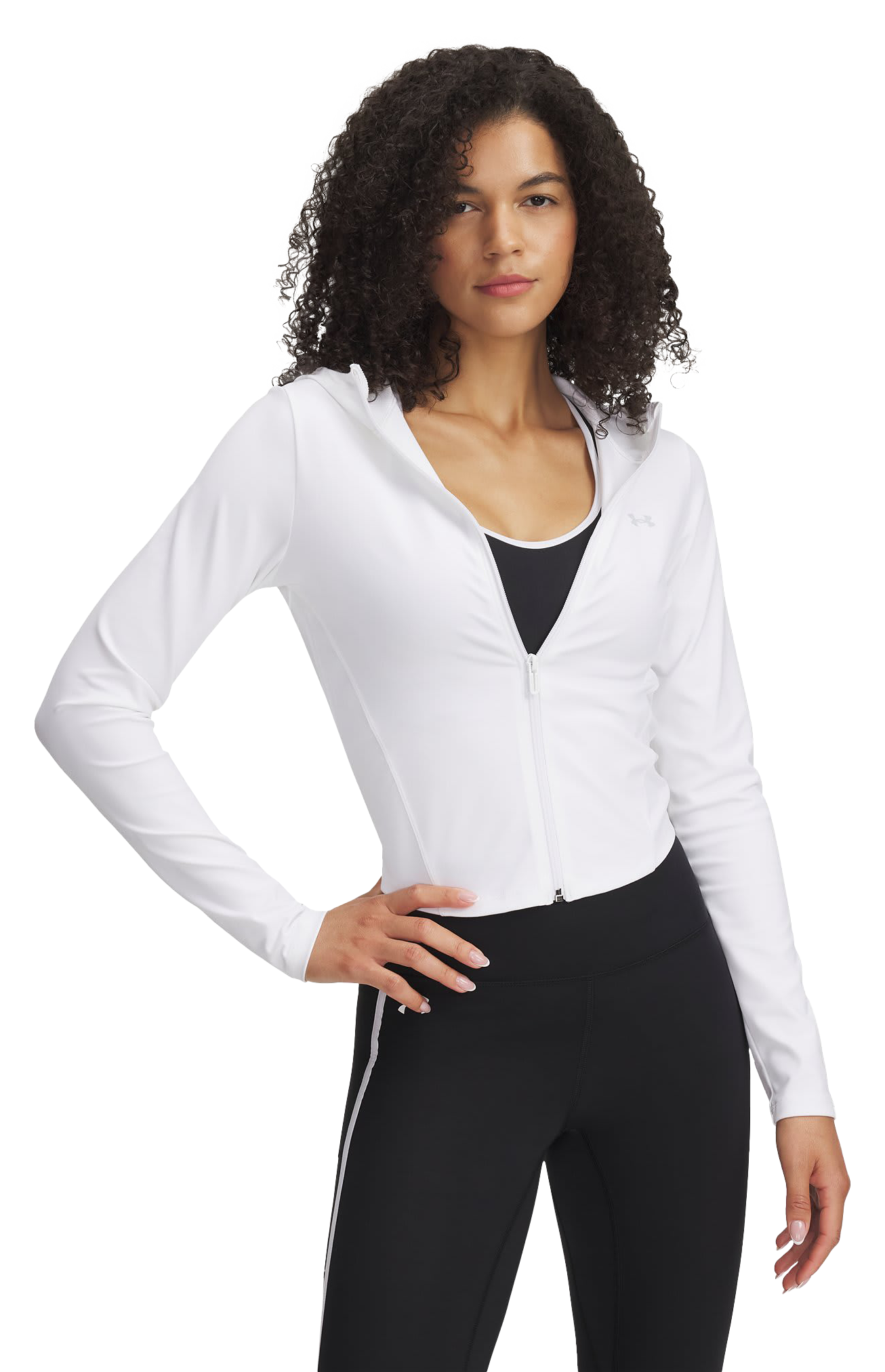 Image of Under Armour Motion Hooded Jacket for Ladies - White/Halo Gray - LG