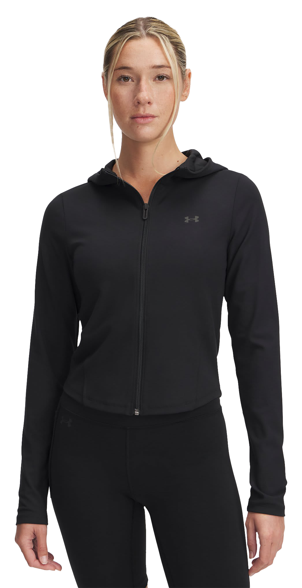Image of Under Armour Motion Hooded Jacket for Ladies - Black/Jet Gray - MD