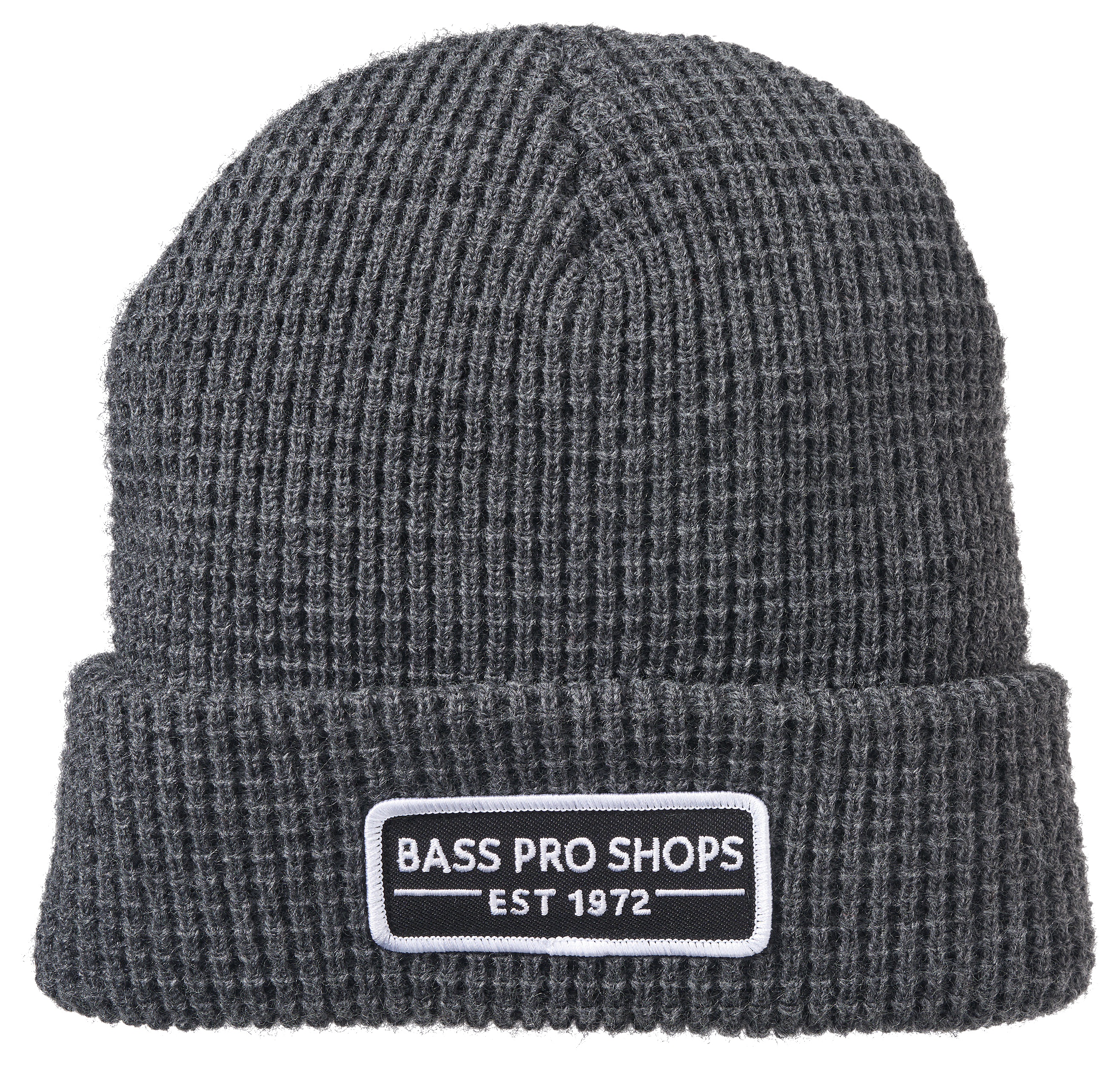 Image of Bass Pro Shops Waffle Knit Beanie - Charcoal