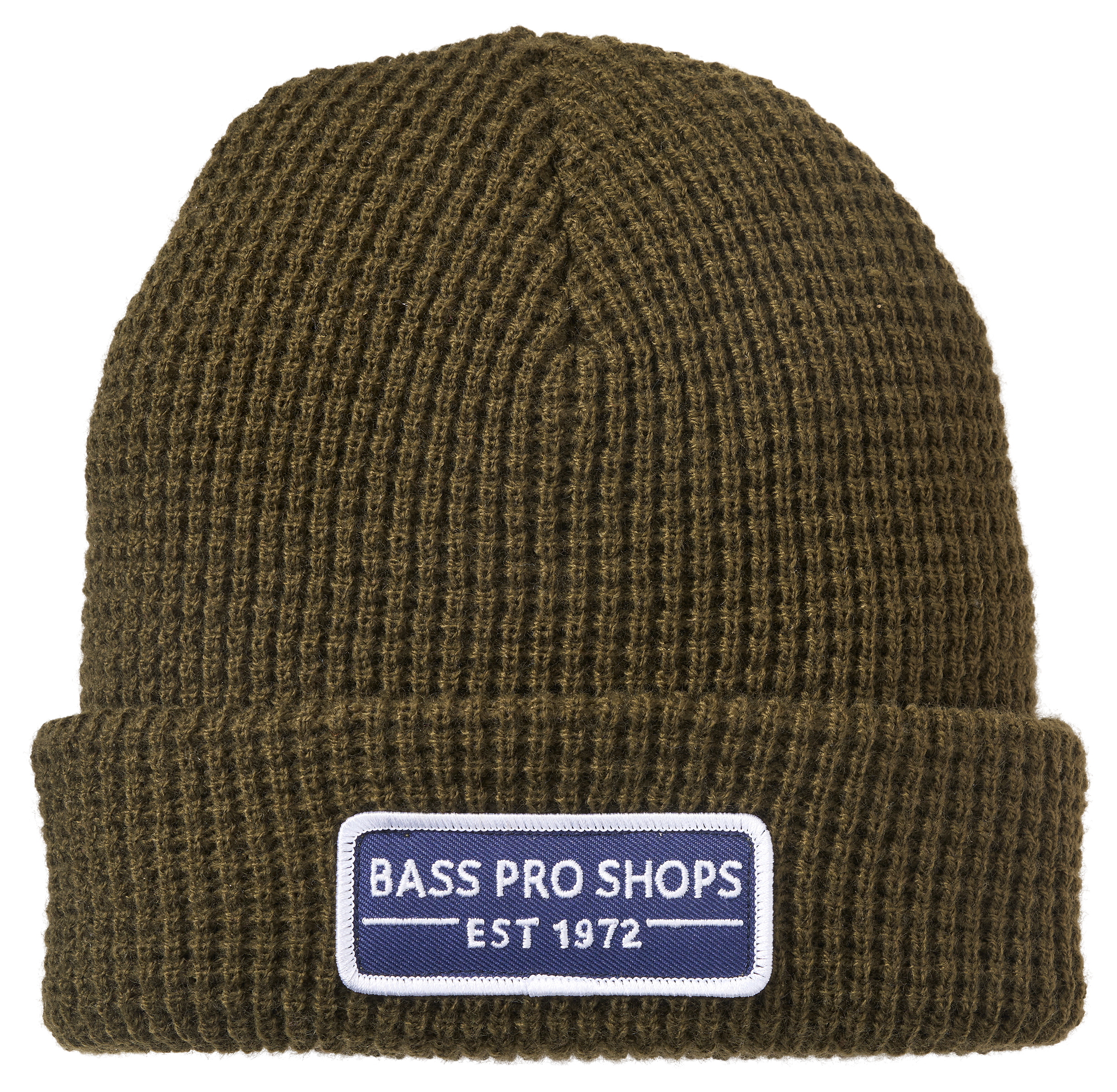 Image of Bass Pro Shops Waffle Knit Beanie - Olive