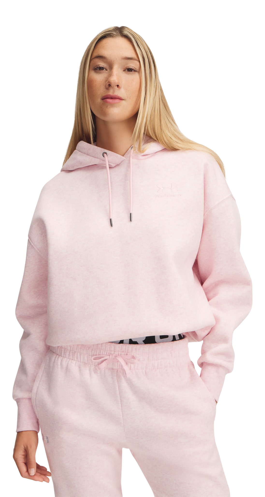 Image of Under Armour Icon Fleece Oversized Hoodie - Prime Pink