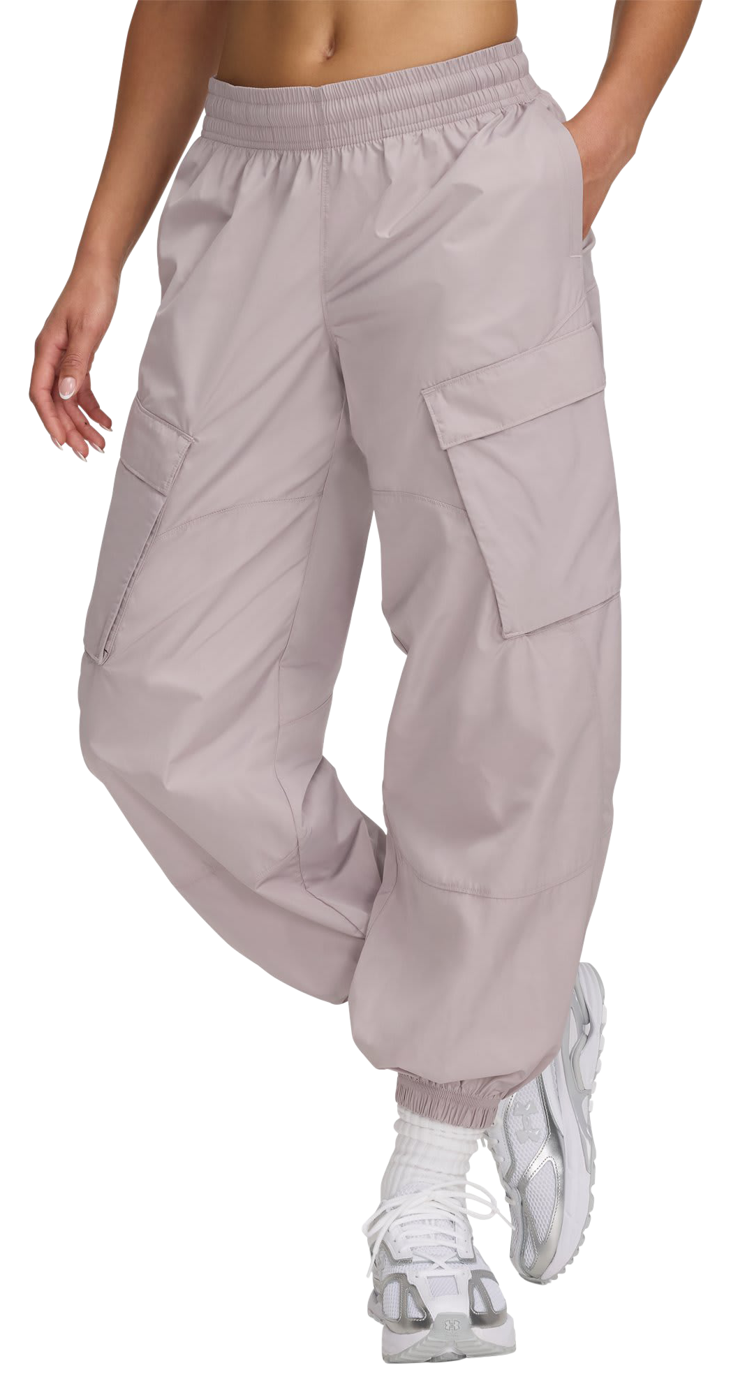 Image of Under Armour Unstoppable Woven Sheen Cargo Pants for Ladies