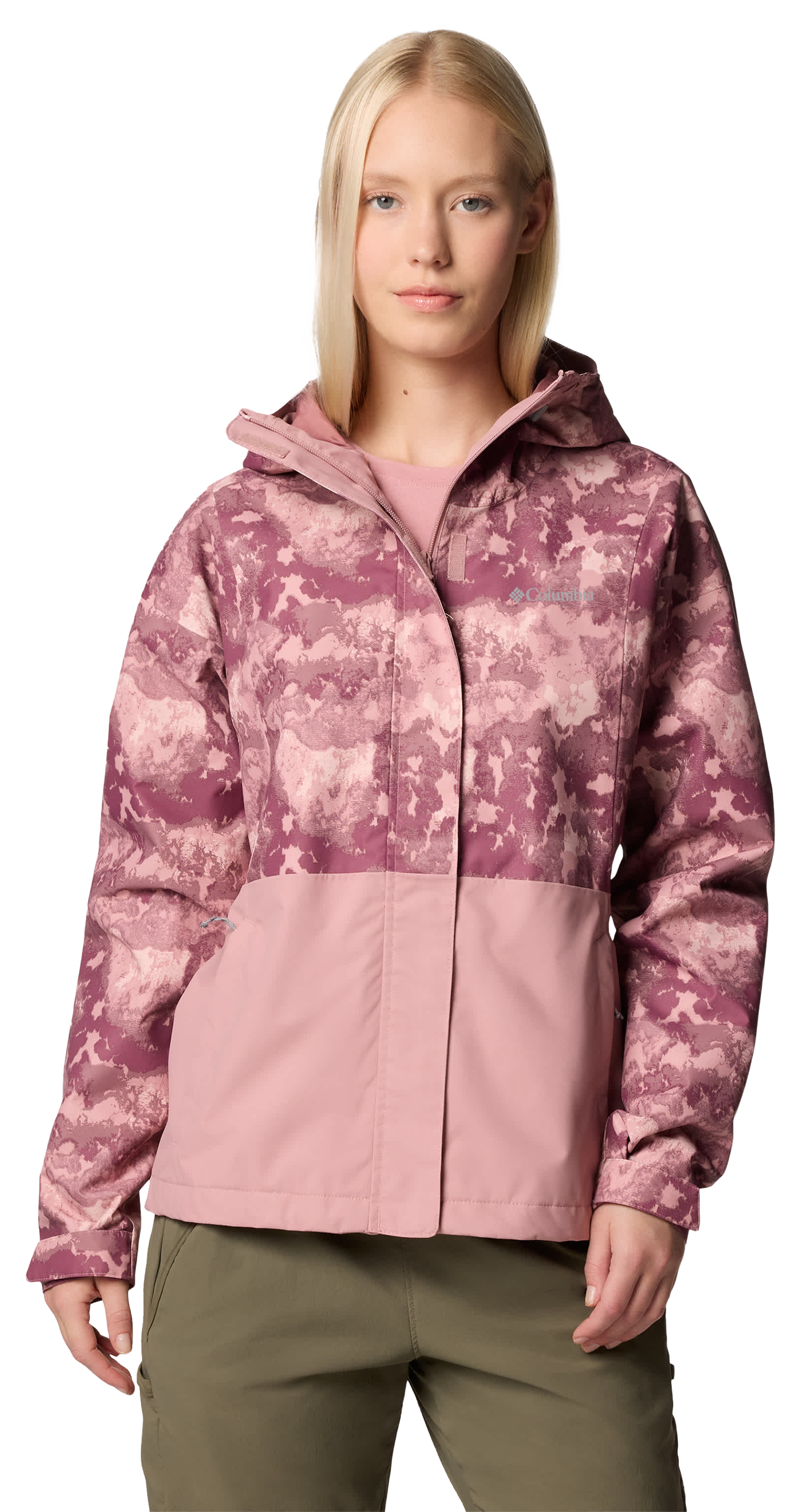 Image of Columbia Hikebound Printed Jacket for Ladies - Eraser Pink Deco - XXL