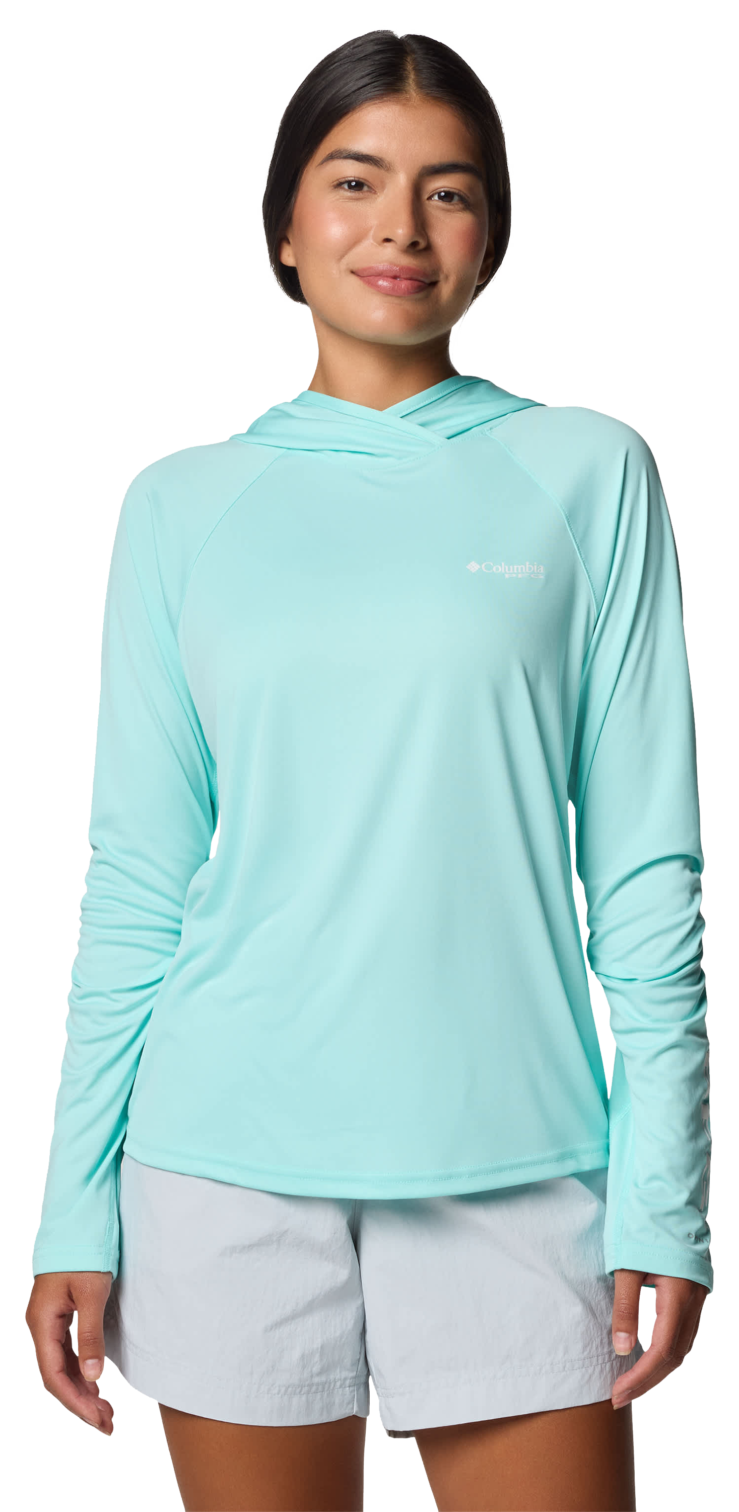 Image of Columbia Tidal Tee II Long-Sleeve Hoodie for Ladies - Gulf Stream - M