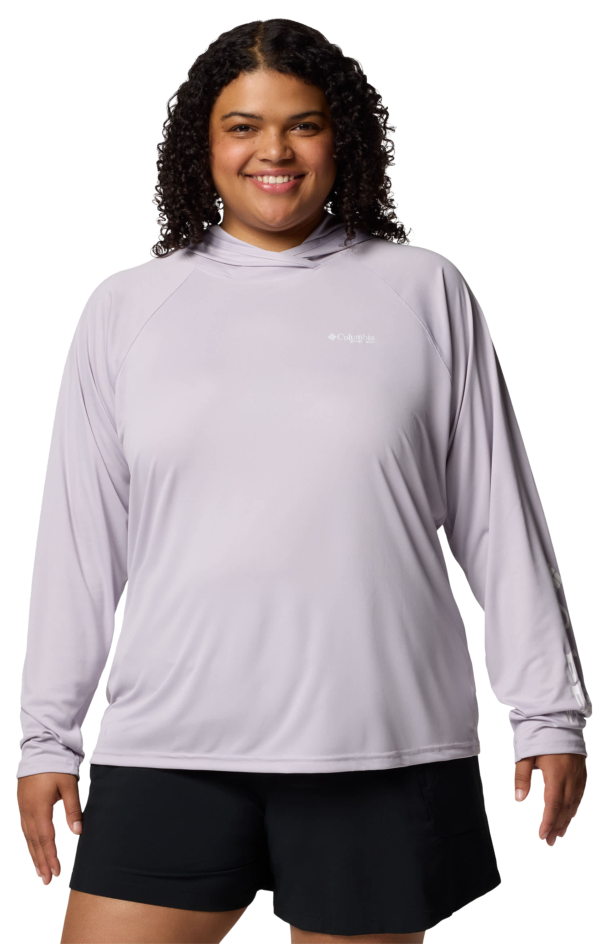 Image of Columbia Tidal Tee II Long-Sleeve Hoodie for Ladies - Lavender Pearl - 2X