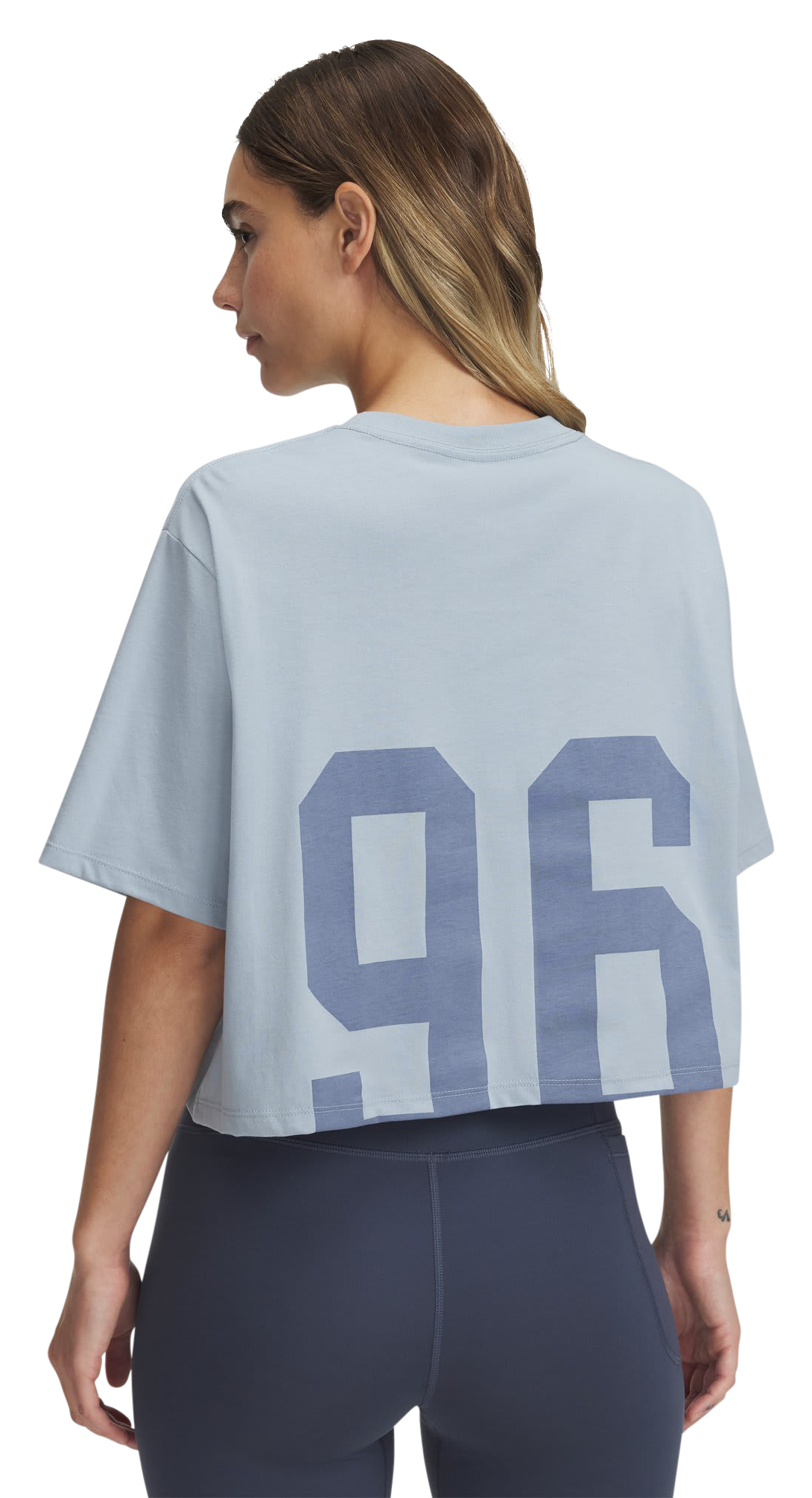 Image of Under Armour Rival 96 Short-Sleeve Shirt for Ladies - Harbor Blue/Downpour Gray/Downpour Gray - LG