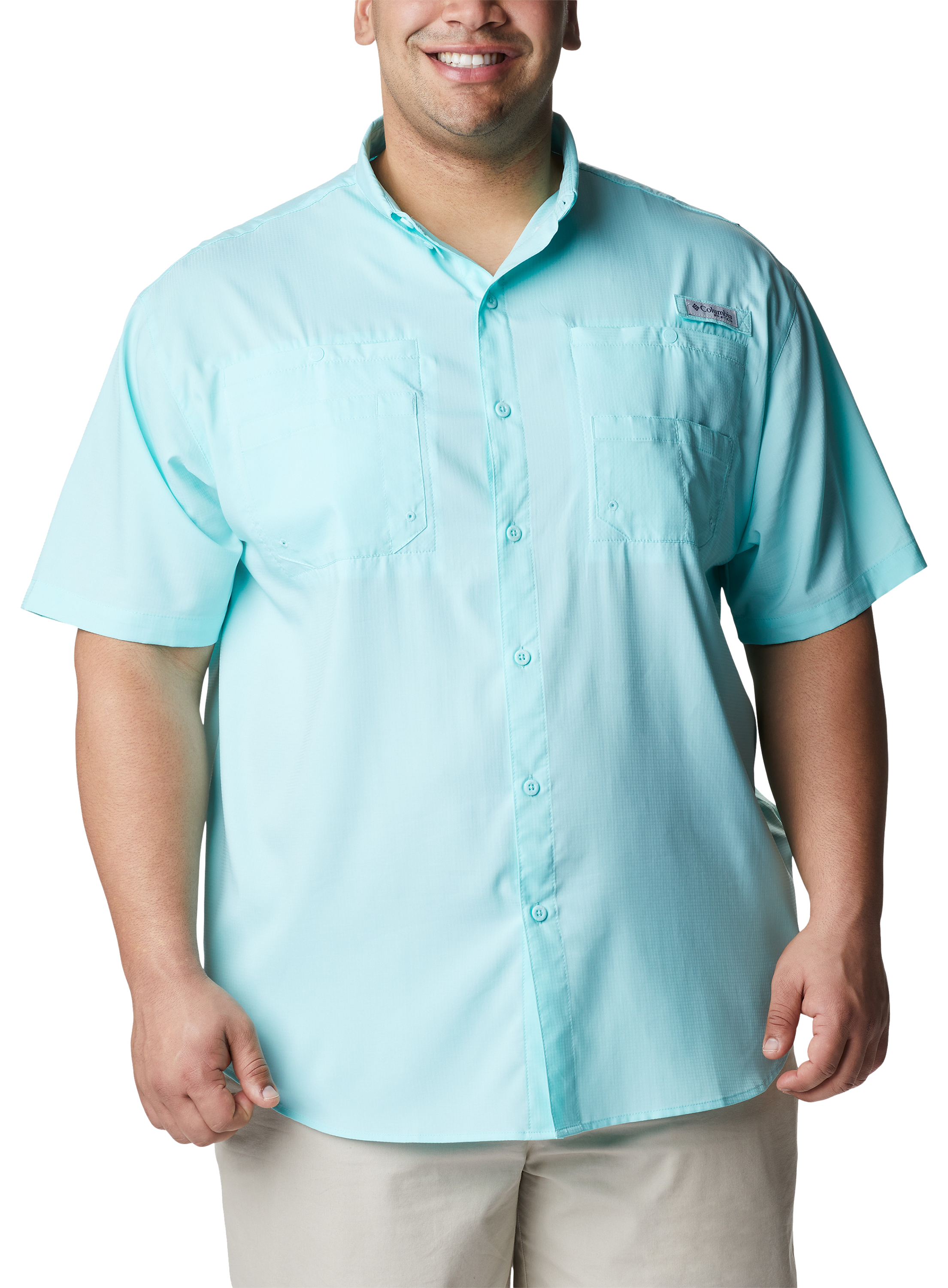 Image of Columbia Tamiami II Short-Sleeve Button-Down Shirt - Gulf Stream