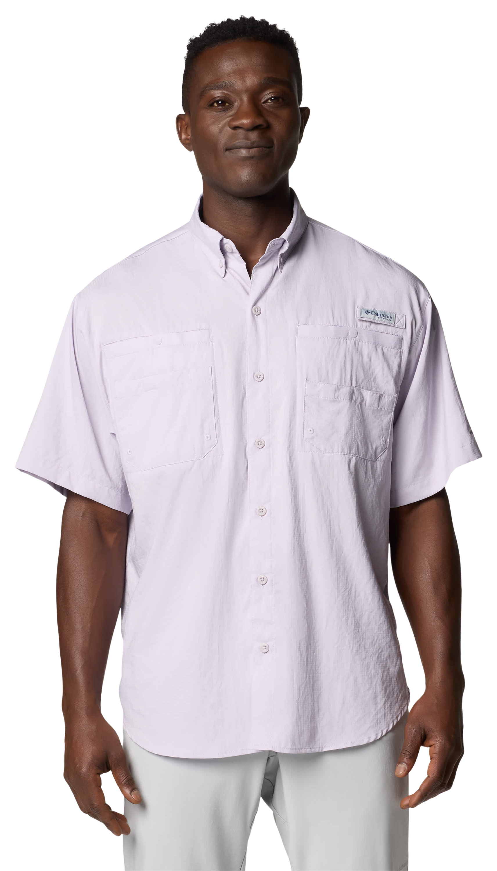 Image of Columbia Tamiami II Short-Sleeve Shirt for Men - Lavender Pearl - S