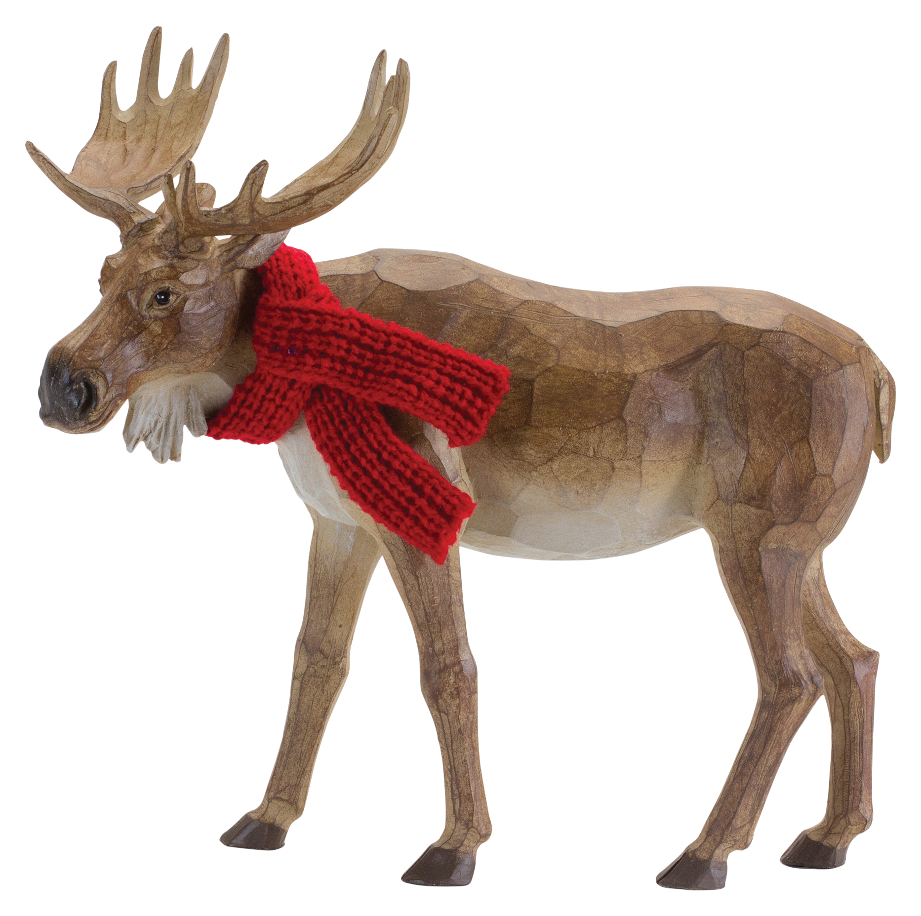 BASS PRO SHOPS Standing Moose with Knit Scarf Figurine