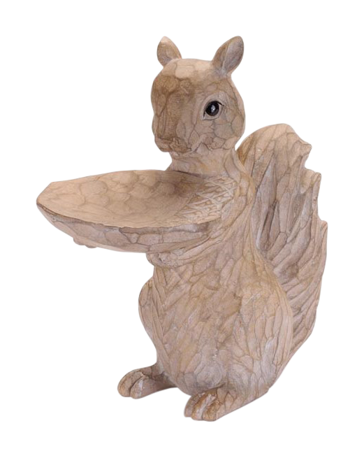 BASS PRO SHOPS Squirrel Holding Leaf Bird Feeder