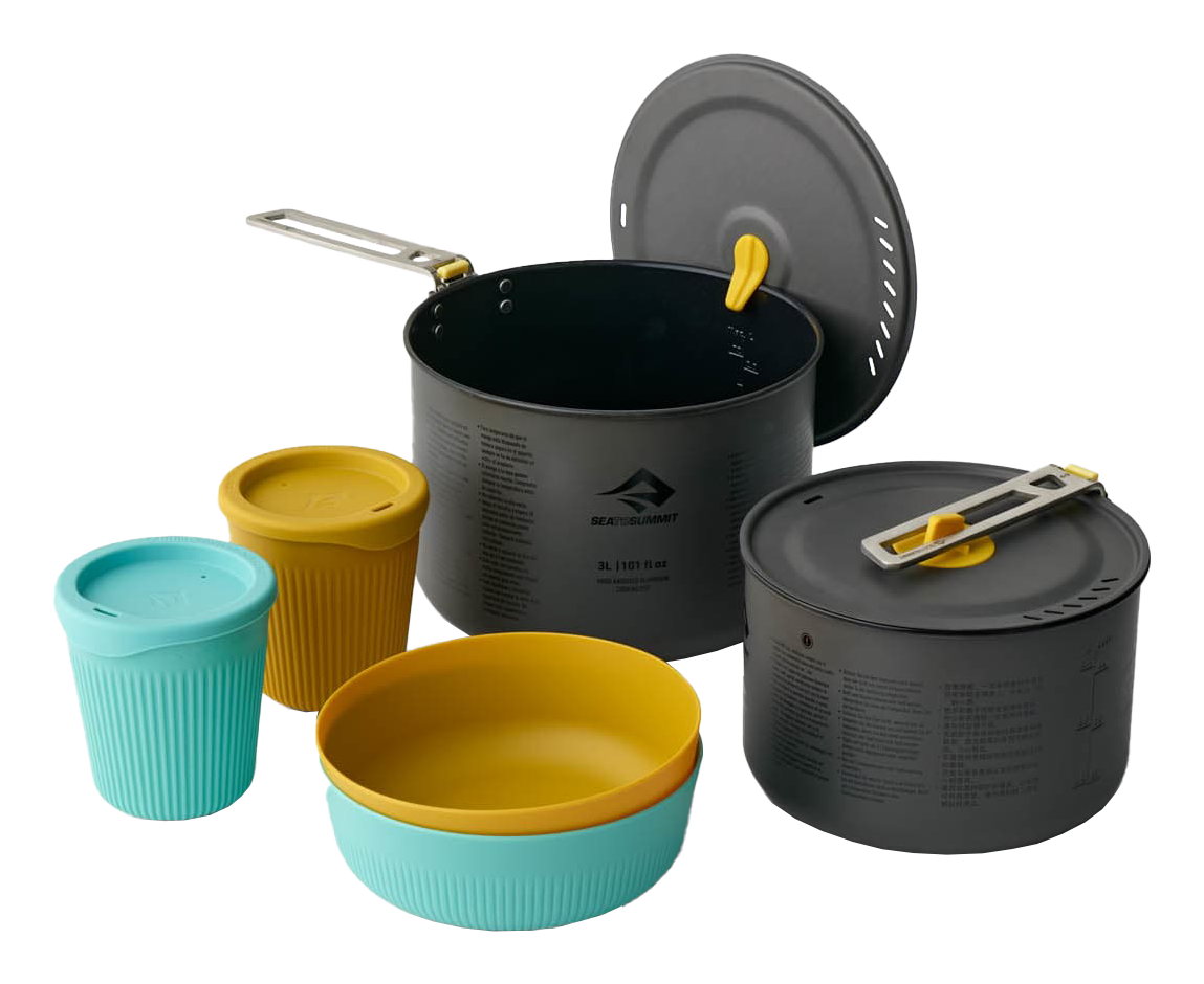 Image of Sea to Summit Frontier Ultralight 6-Piece 2-Pot Packable Cook Set