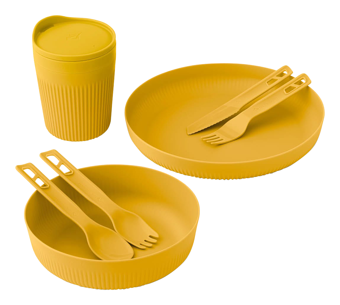 Image of Sea to Summit Passage 7-Piece Dinnerware Set - Arrowwood Yellow