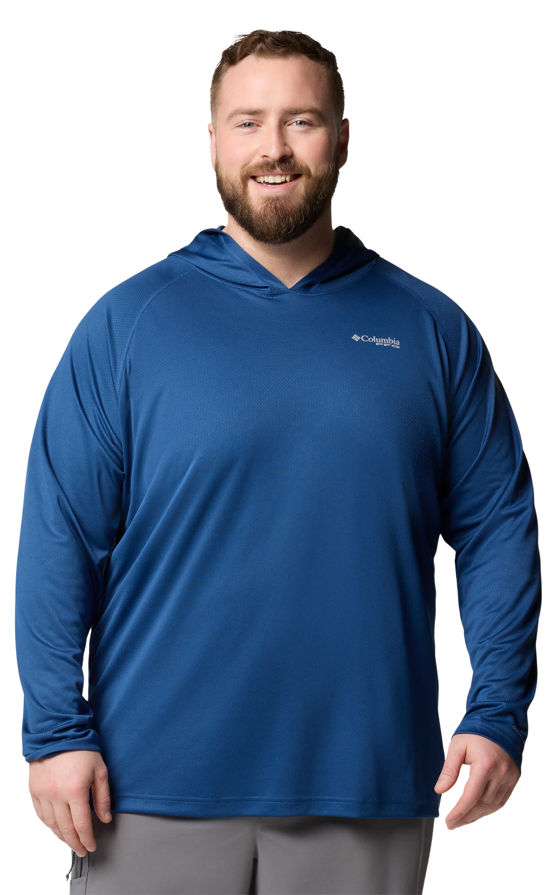 Image of Columbia PFG Solar Stream Hoodie for Men - Carbon - 3X