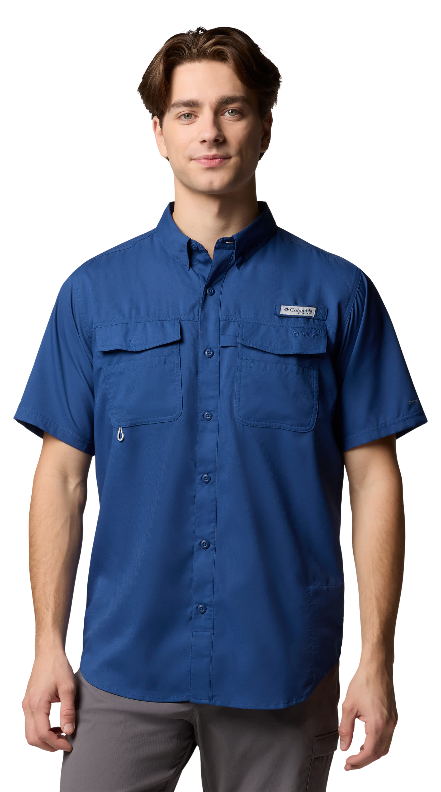 Image of Columbia Blood and Guts V Short-Sleeve Shirt for Men - Carbon - XXL