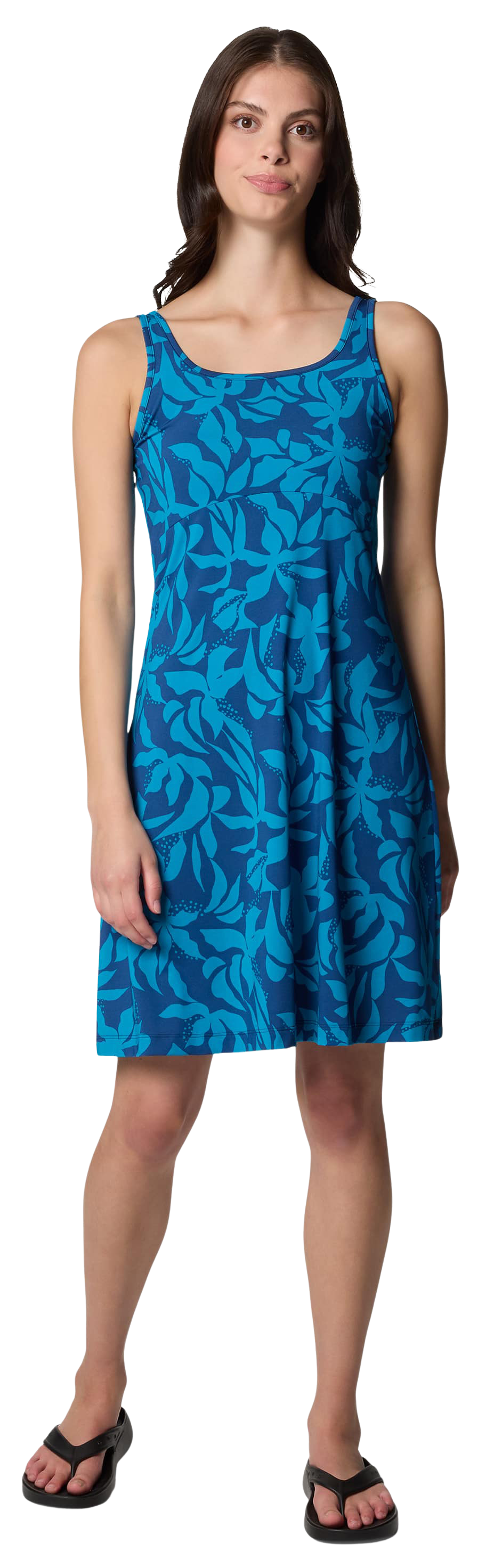 Image of Columbia PFG Freezer III Sleeveless Dress for Ladies - Carbon Broadleaf - XL