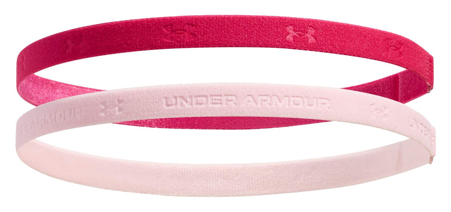 Image of Under Armour Adjustable Mini Headbands 2-Pack - Shaded Fuchsia/Prime Pink