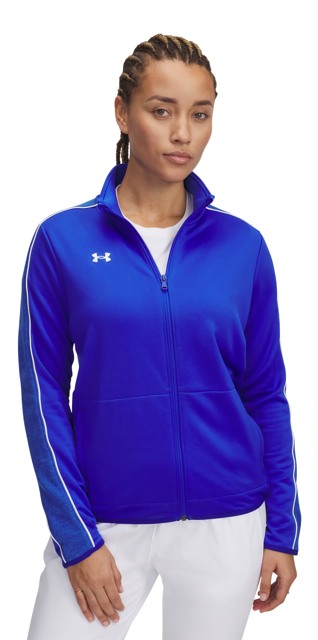 Image of Under Armour Command Warm-Up Full-Zip Jacket for Ladies - Team Royal/White - MD