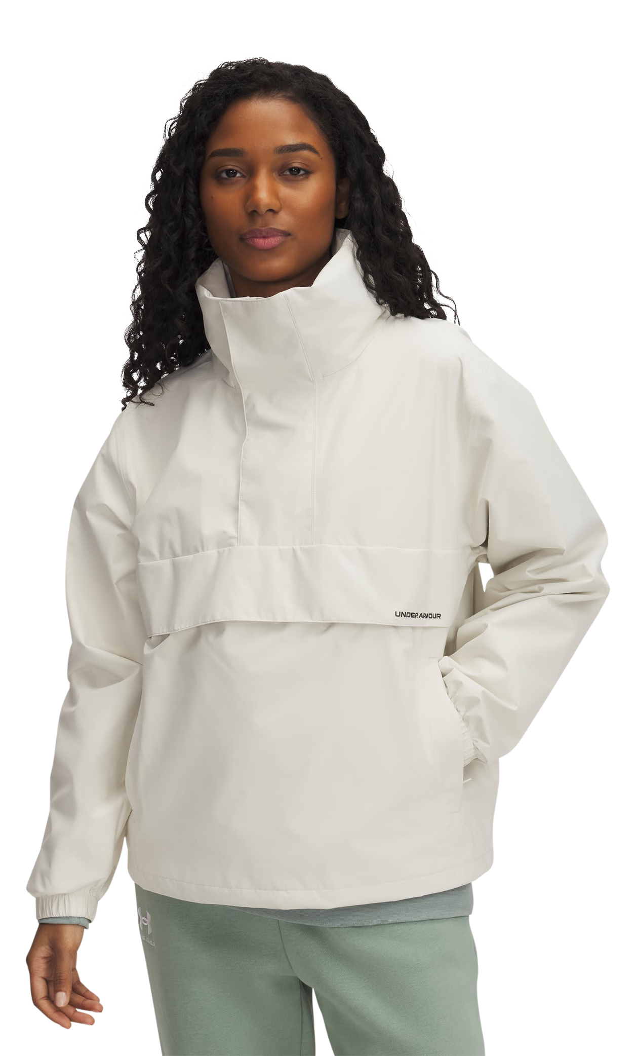 Image of Under Armour Cloudstrike Anorak Jacket for Ladies - Stone/Reflective - XL