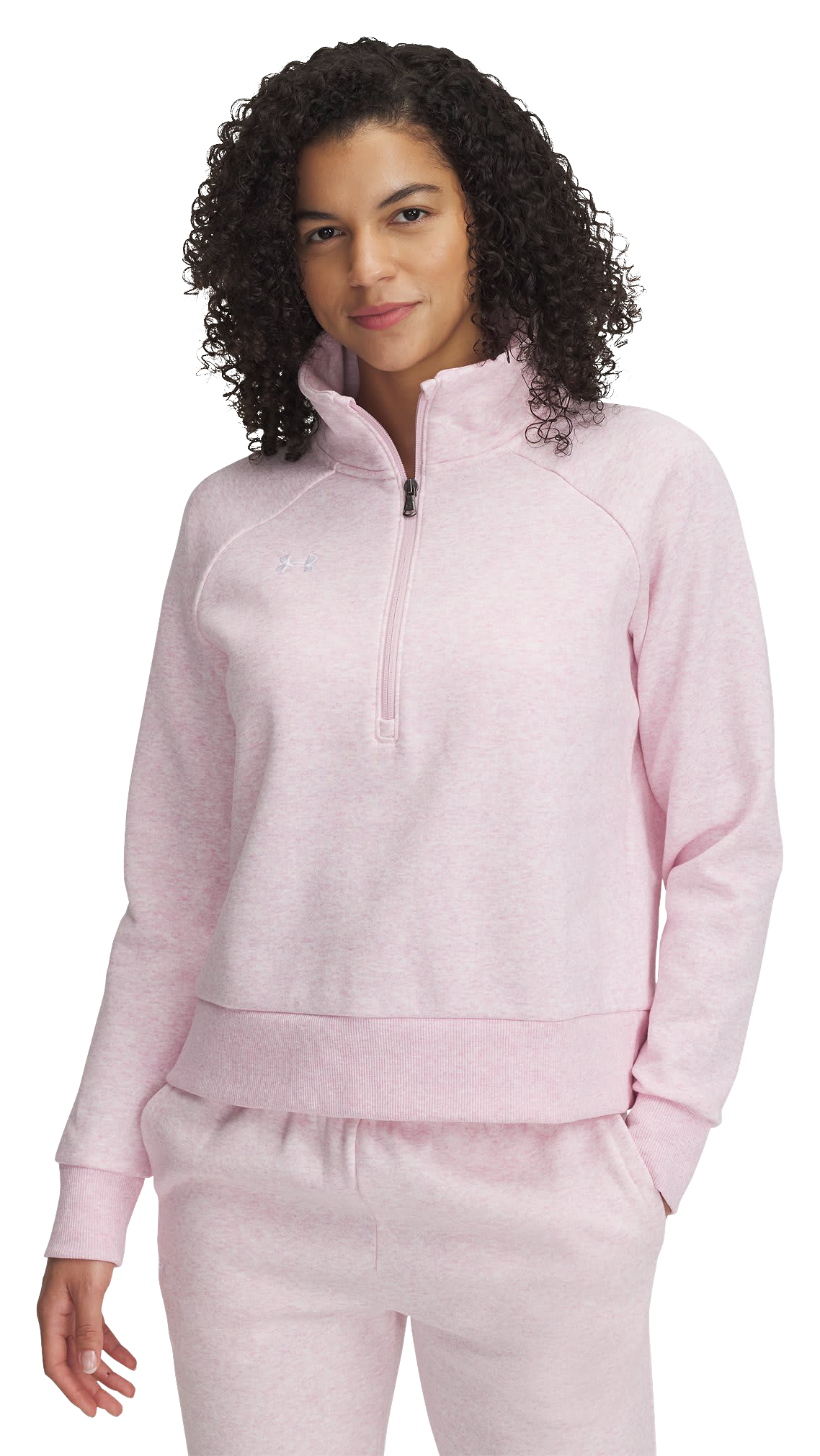 Image of Under Armour Rival Fleece Half-Zip Long-Sleeve Pullover for Ladies