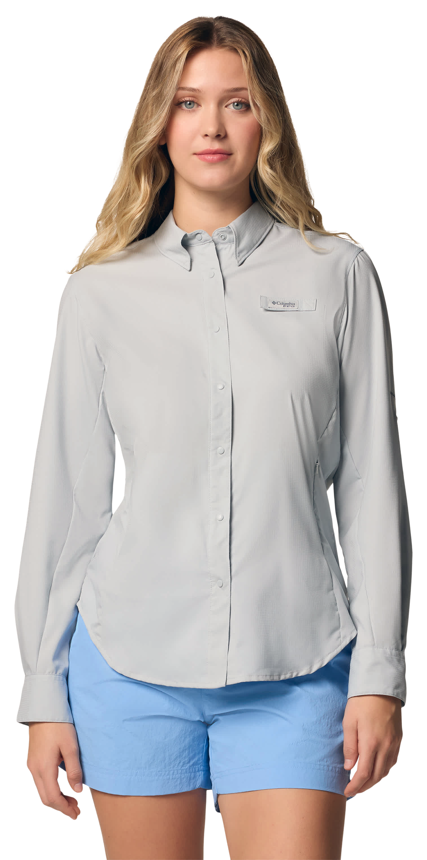 Image of Columbia PFG Tamiami II Long-Sleeve Button-Down Shirt - Cirrus Grey