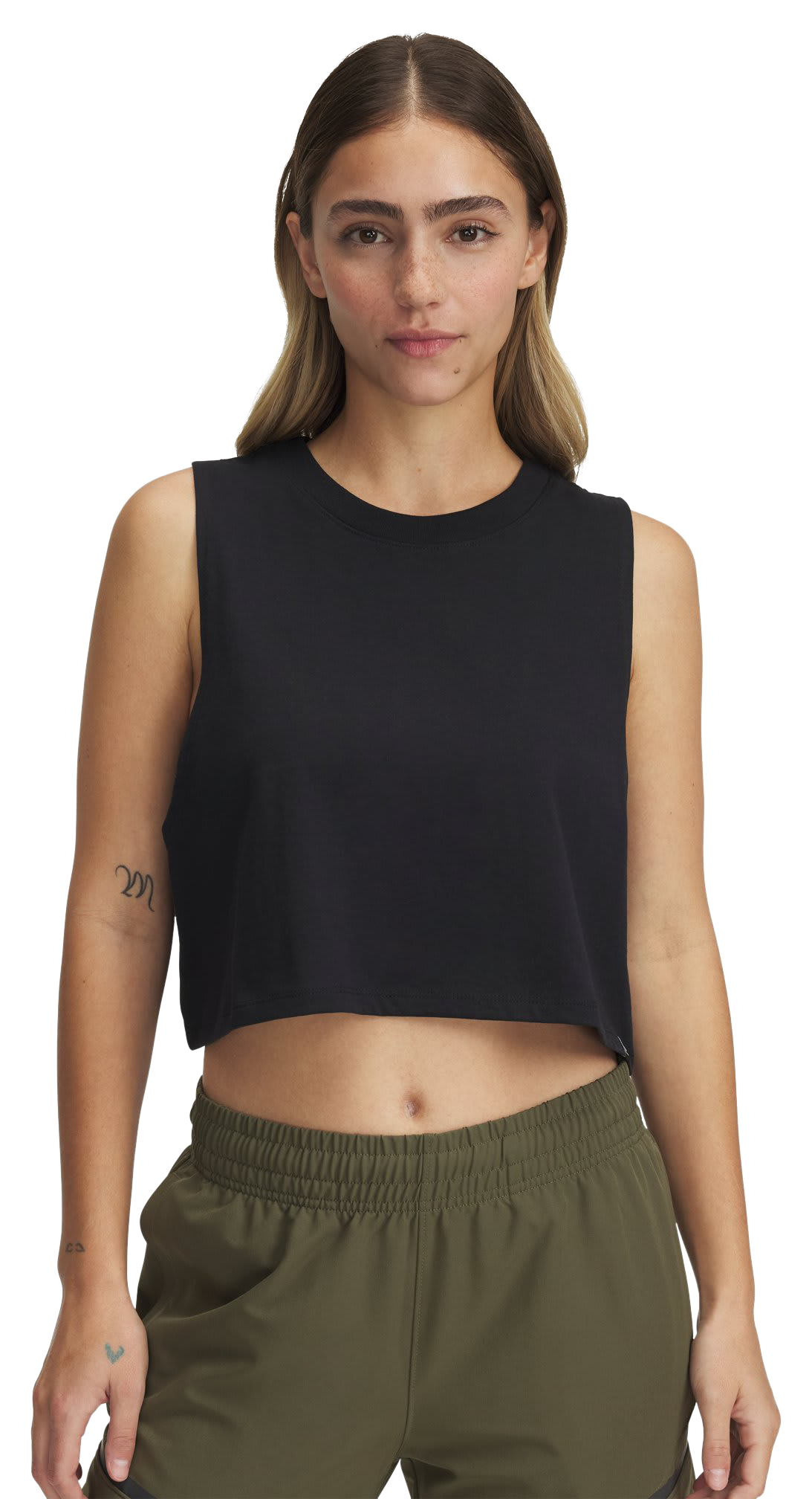 Image of Under Armour Rival Tank Top for Ladies - Black/Black/White - XL