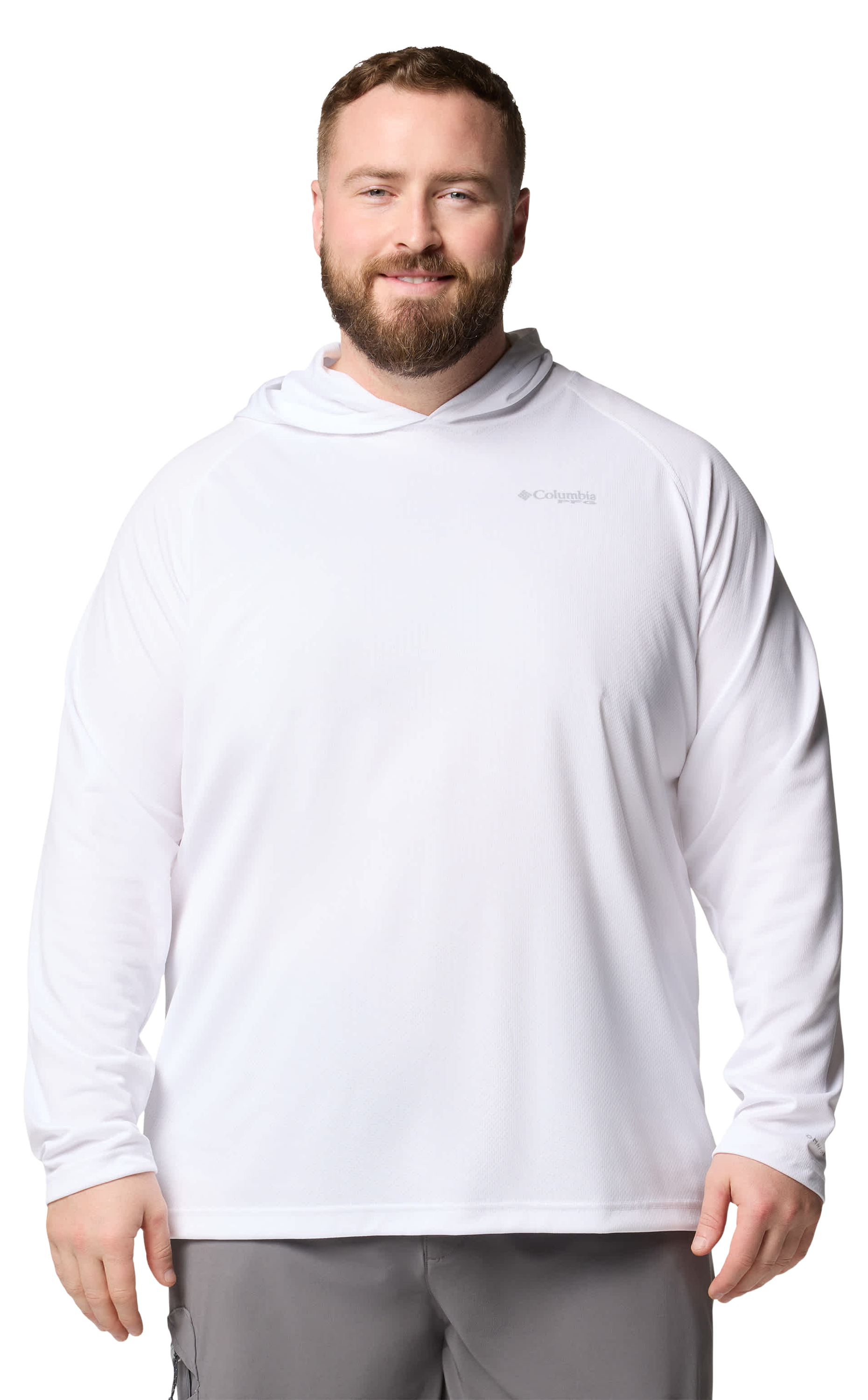 Image of Columbia PFG Solar Stream Hoodie for Men - White - 2X
