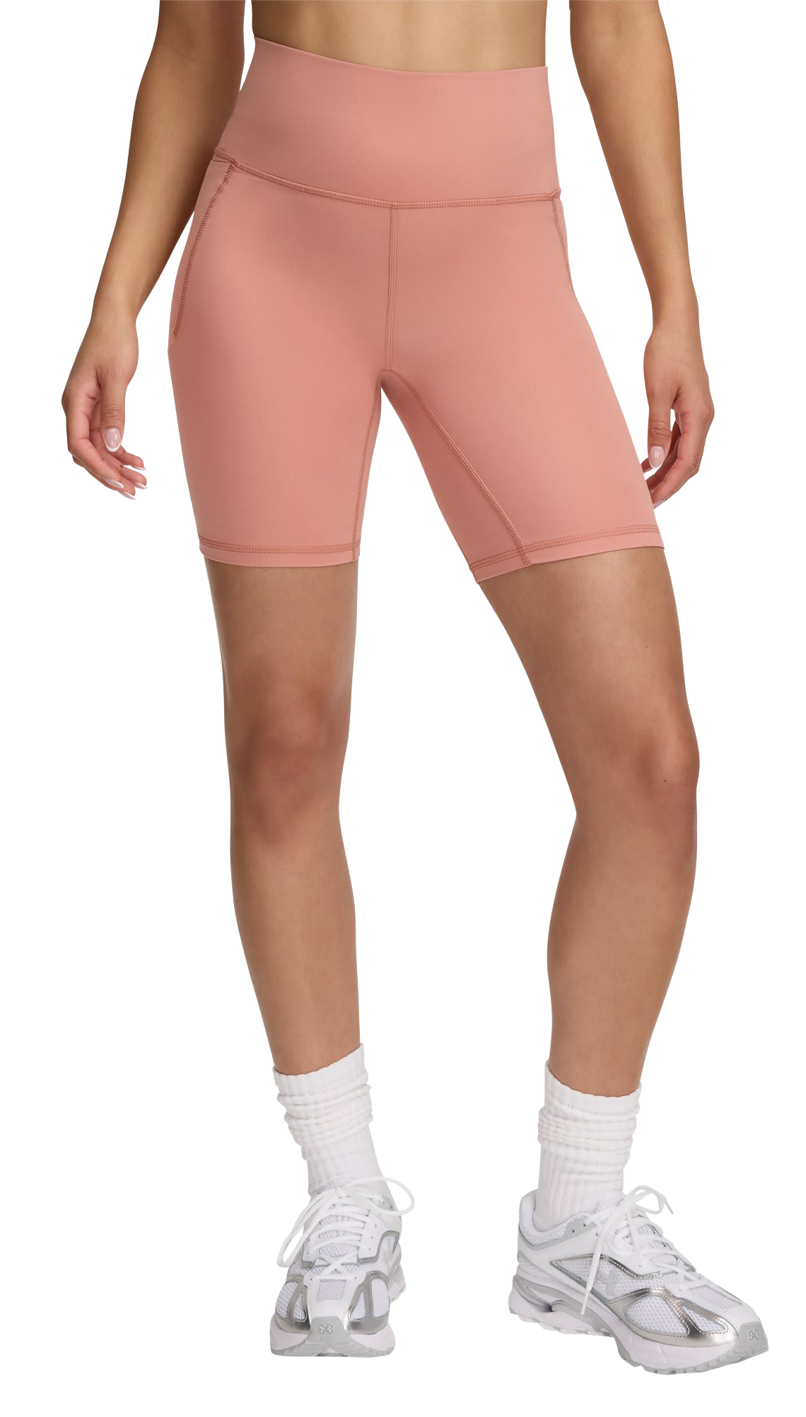 Image of Under Armour Meridian Bike Shorts for Ladies - Canyon Pink/Canyon Pink - M