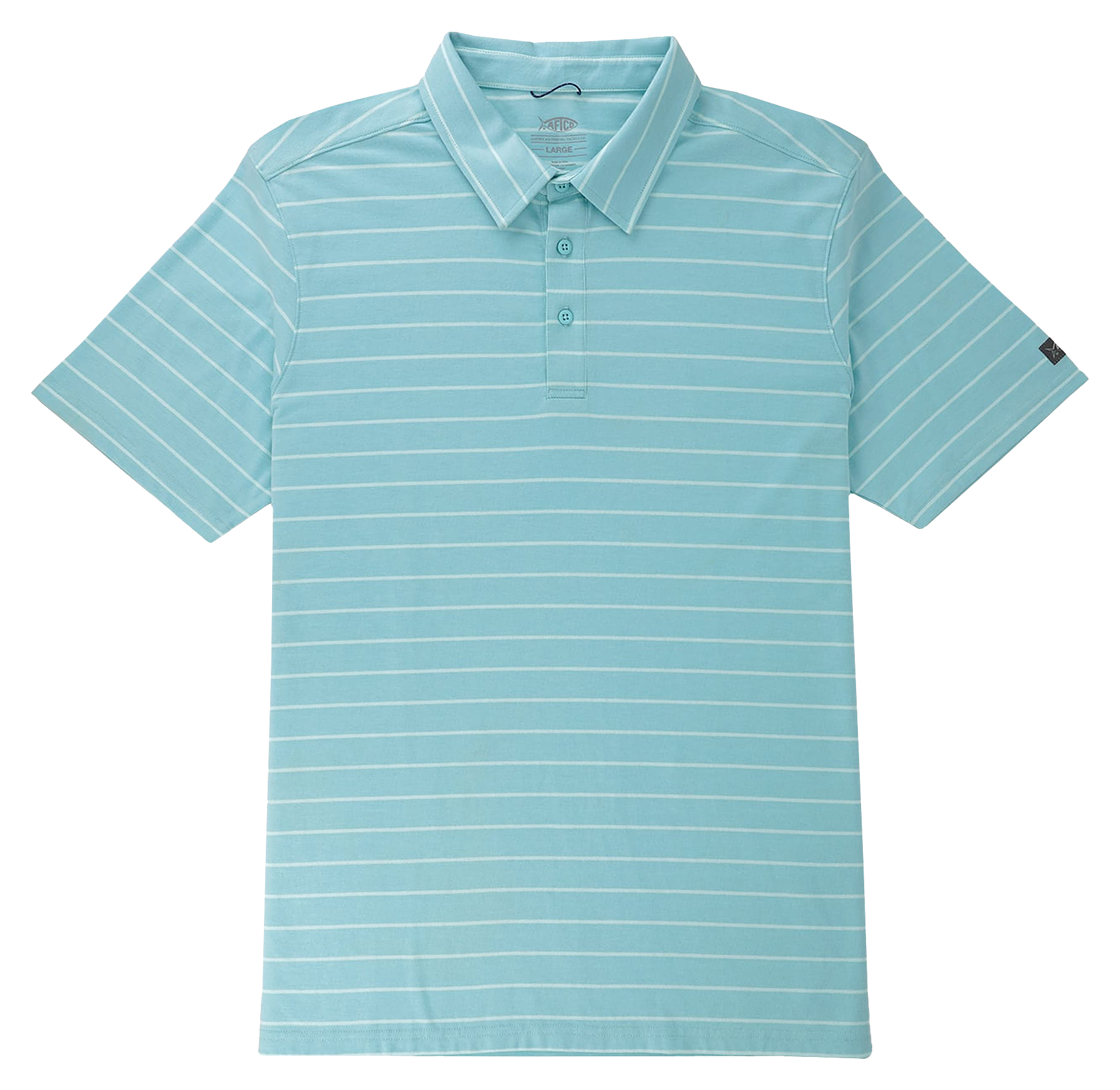 Image of AFTCO Butterfish Short-Sleeve Polo Shirt for Men - Pastel Turquoise Heather