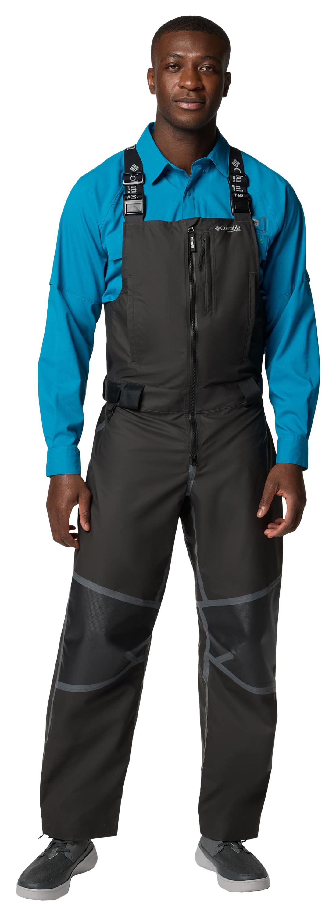 Image of Columbia PFG Force XII ODX Bibs for Men - Black - M