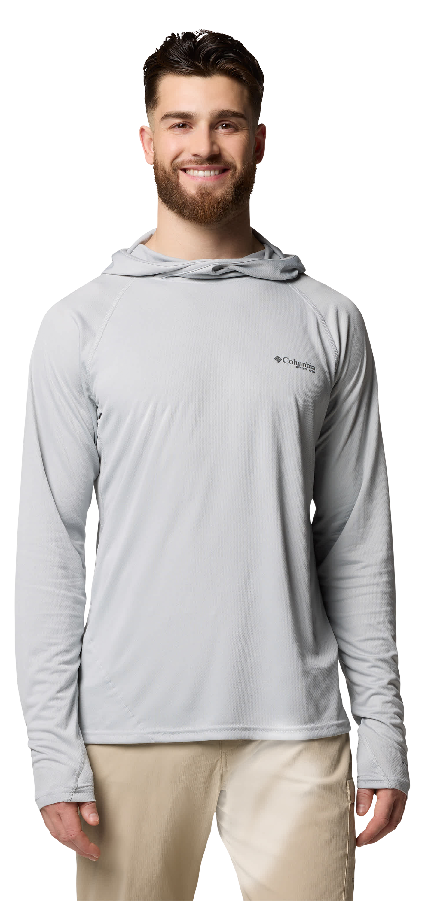 Image of Columbia PFG Solar Stream Elite II Hoodie for Men - Cool Grey - M