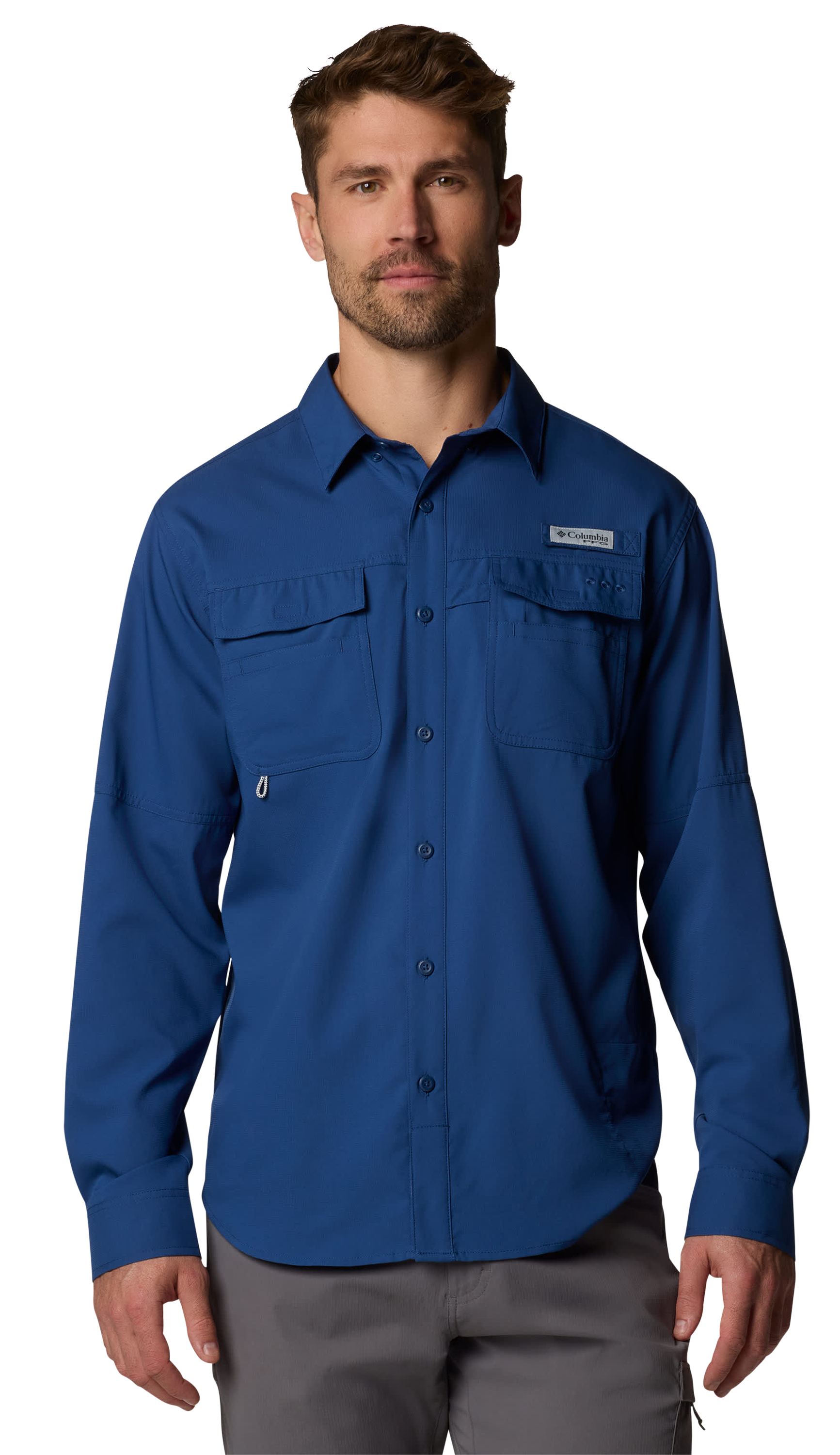 Image of Columbia PFG Blood and Guts V Long-Sleeve Shirt - Carbon - XXL